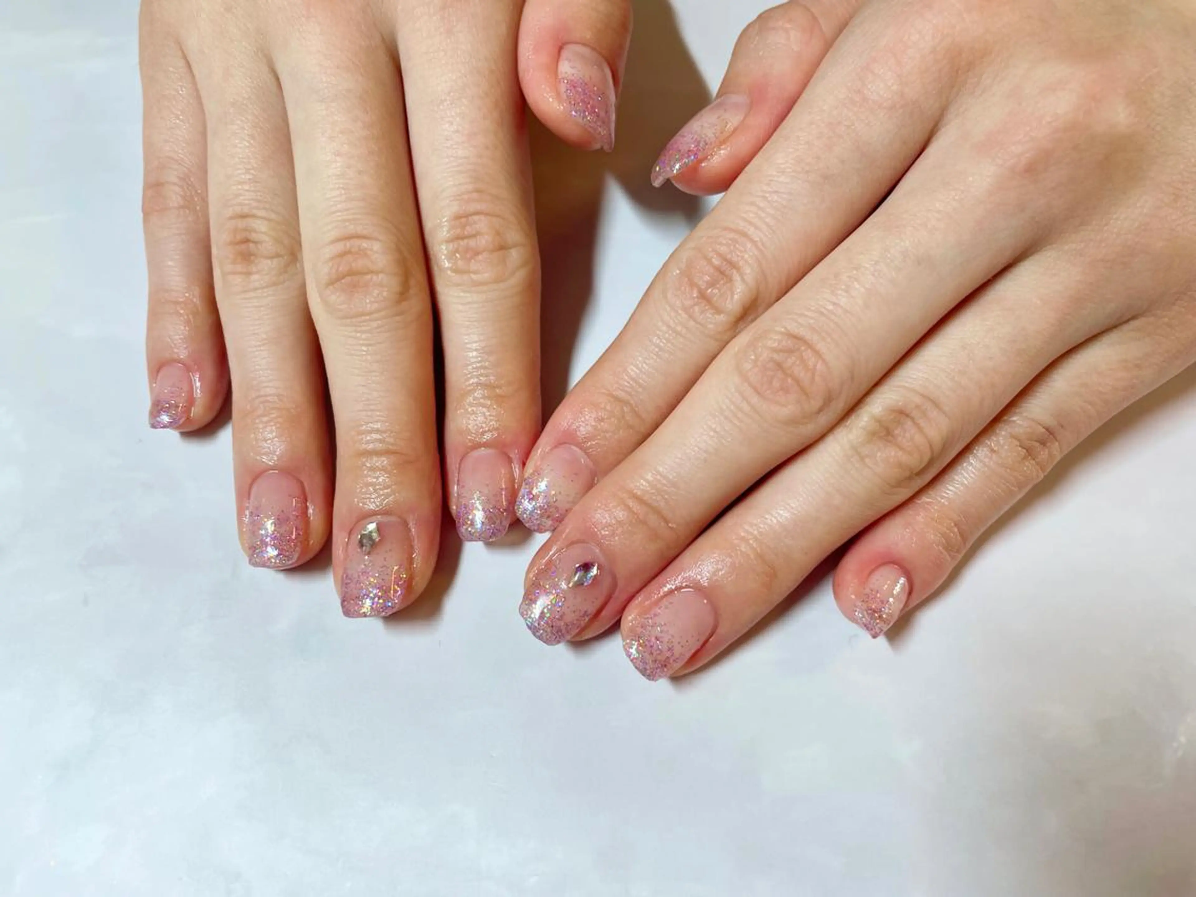 ネイル ラメ(グリッター) ラメグラデーション y. salonのマツエク・マツパデザイン