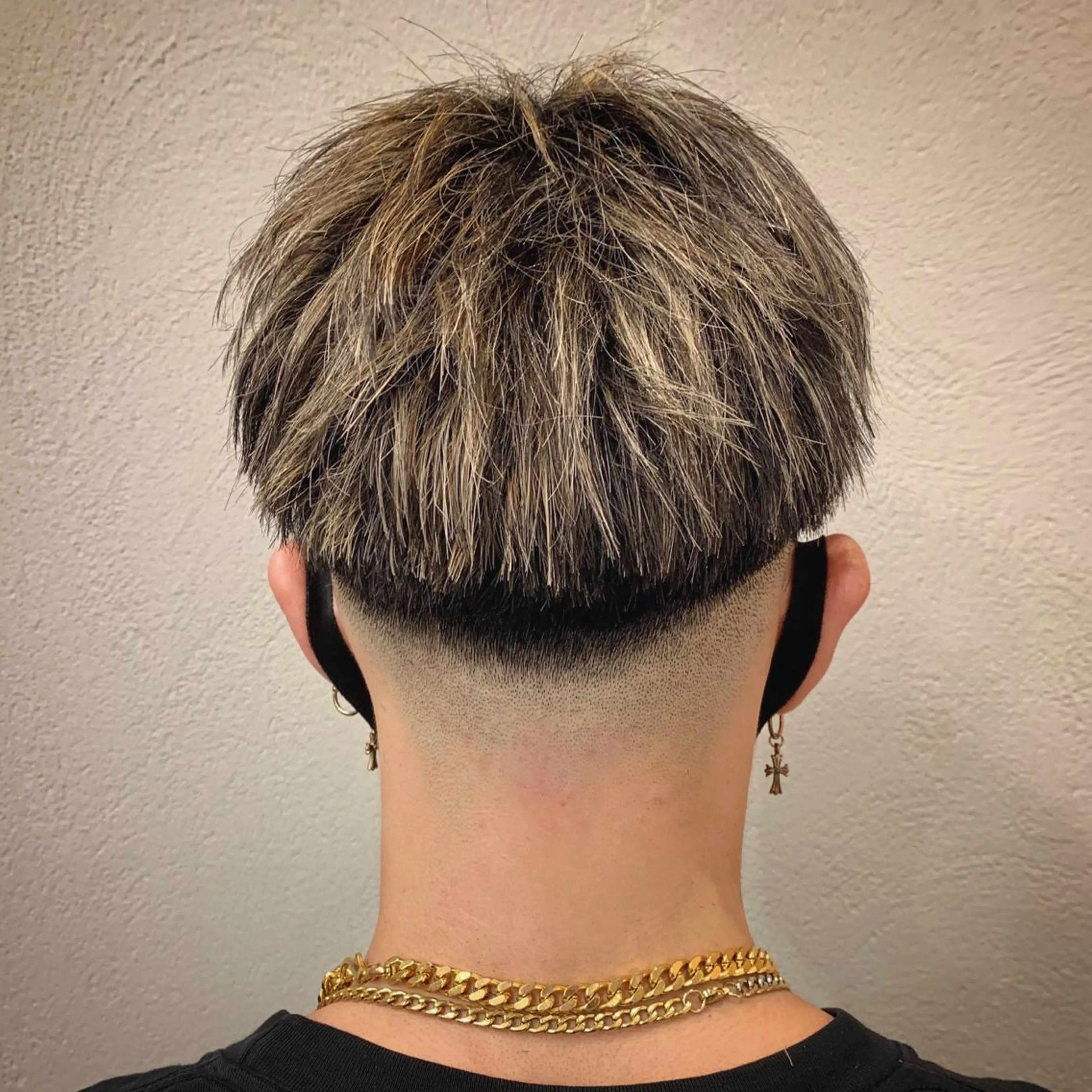 ショート カラー メンズ フェードカット メンズメッシュ メッシュ メンズ特化/パーマ/ メッシュ/竜成のヘアスタイル