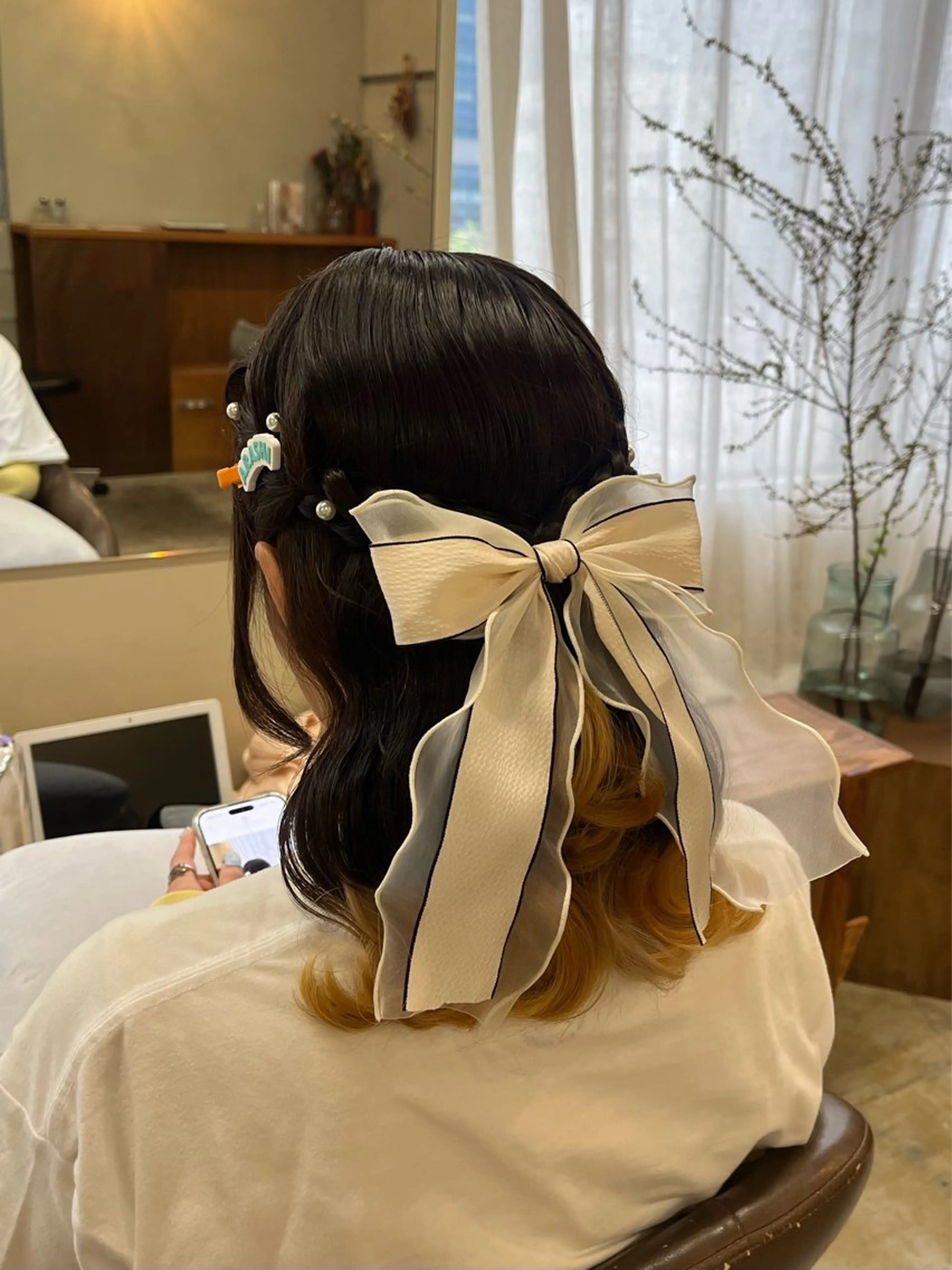ミディアム ヘアアレンジ ヘアセット 🌼花屋併設🌼 木下奈々望のヘアスタイル