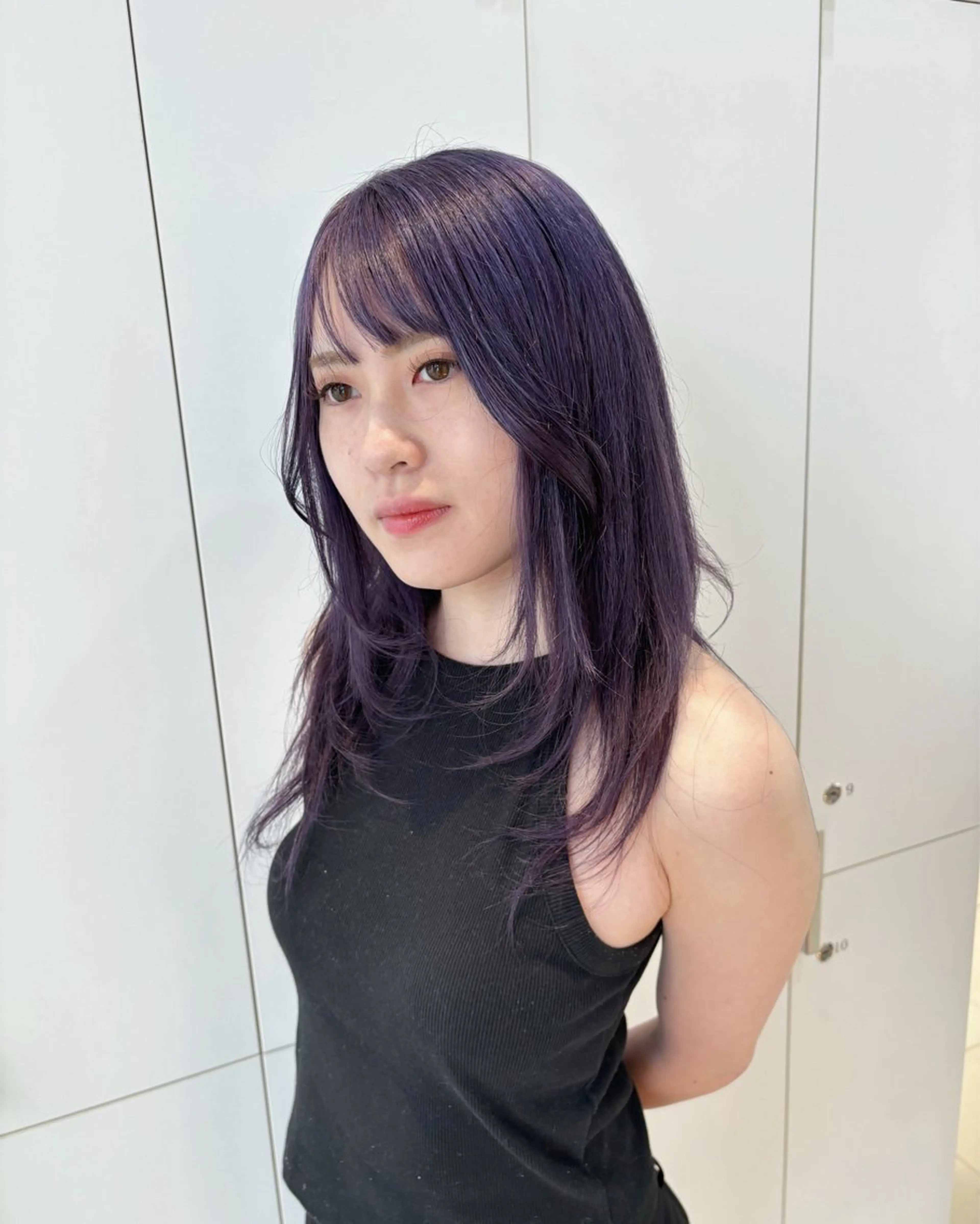 ロング カラー ヘアアレンジ ブリーチ ラベンダーカラー レイヤーカット ヘアカラー トリートメント ヘアセット topstylist 🖤川辺晴加🖤のヘアスタイル