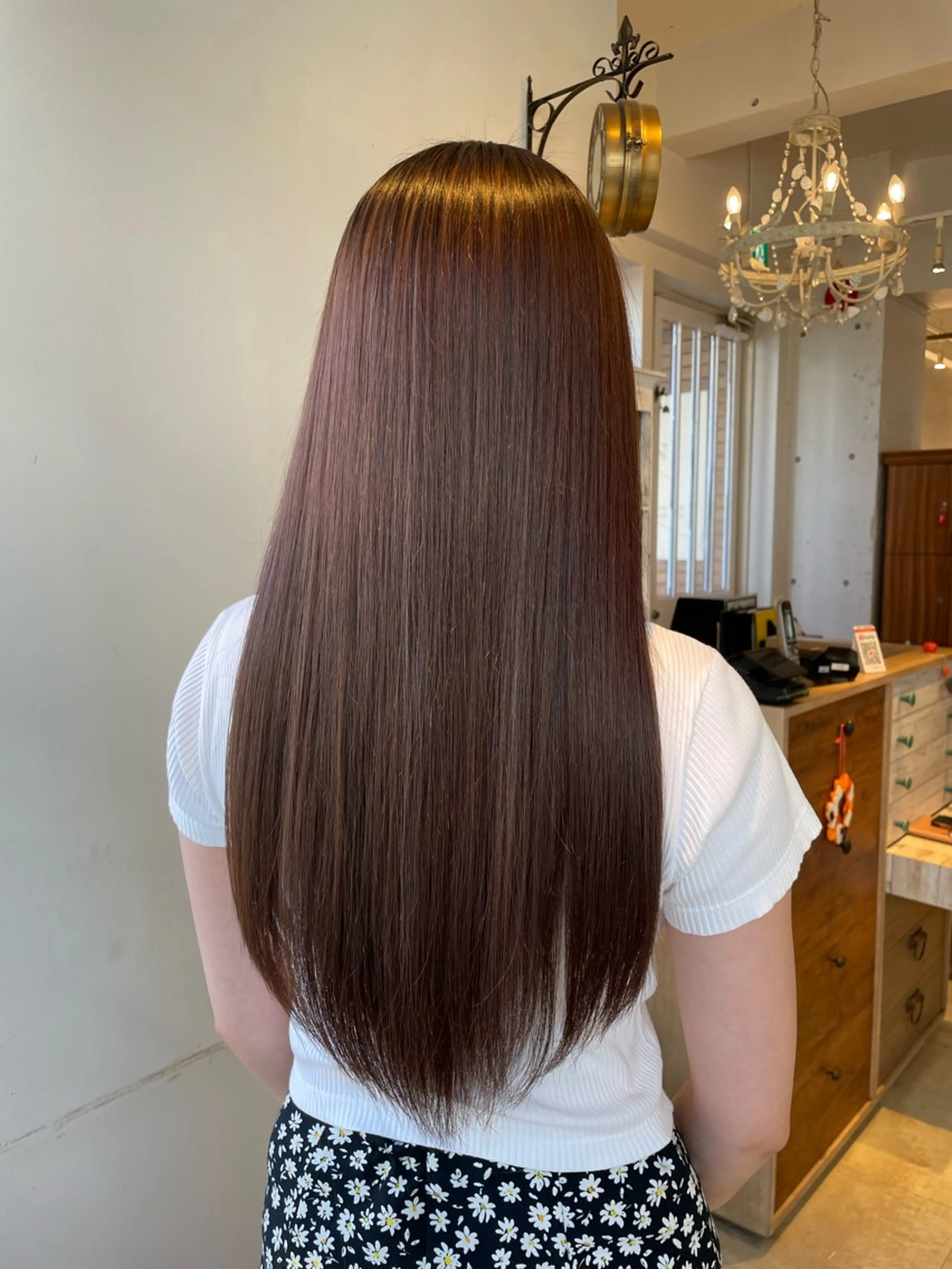 ロング カット 縮毛矯正 トリートメント LOREN 自由が丘所属・北田🌟小顔レイヤー 🌟人気カラーのヘアスタイル