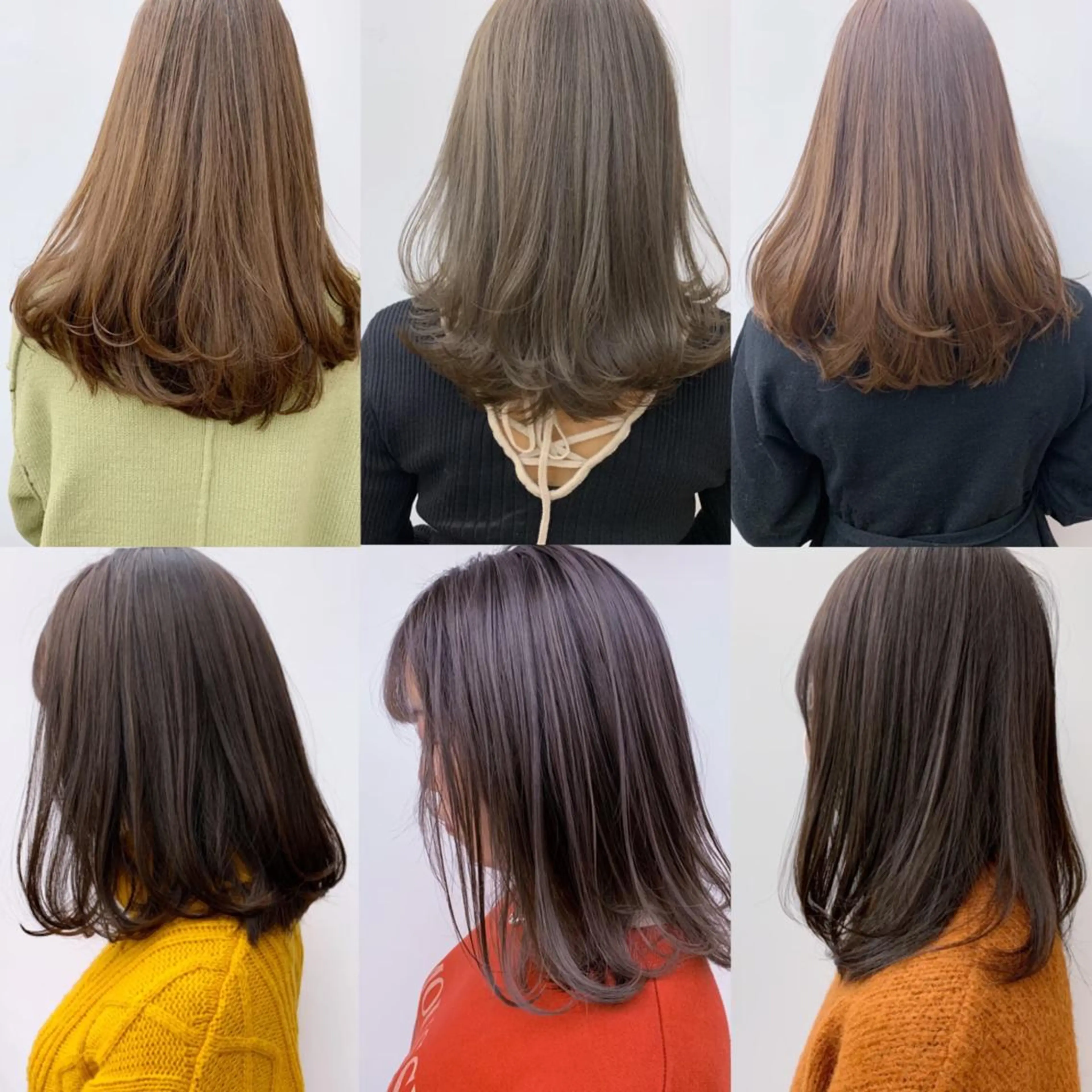 ミディアム カット ヘアカラー トリートメント newi +uta* りさのヘアスタイル