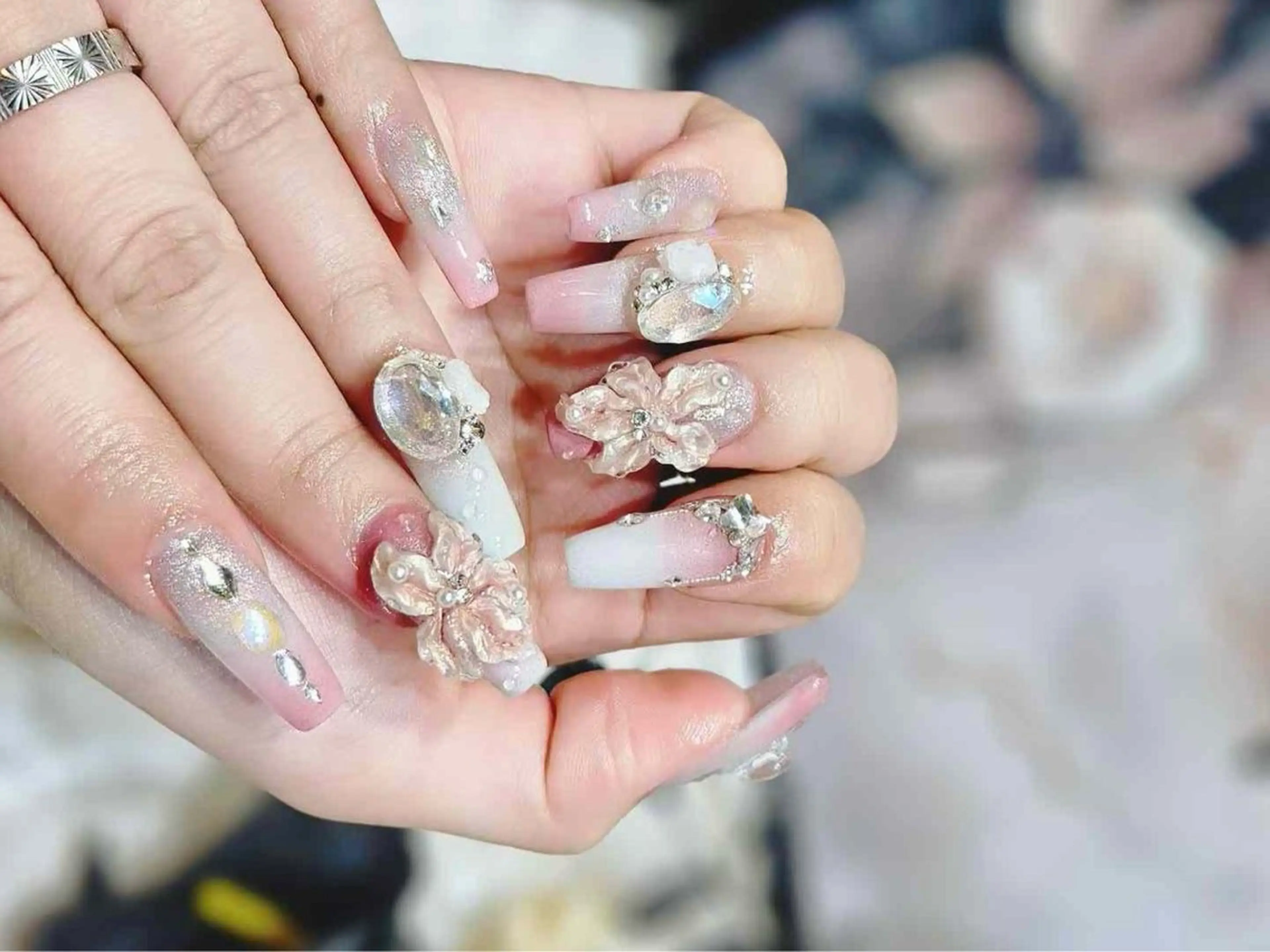 ネイル アートネイル フラワーネイル フットネイル ジェルネイル ハート Babarla Nailのネイルデザイン