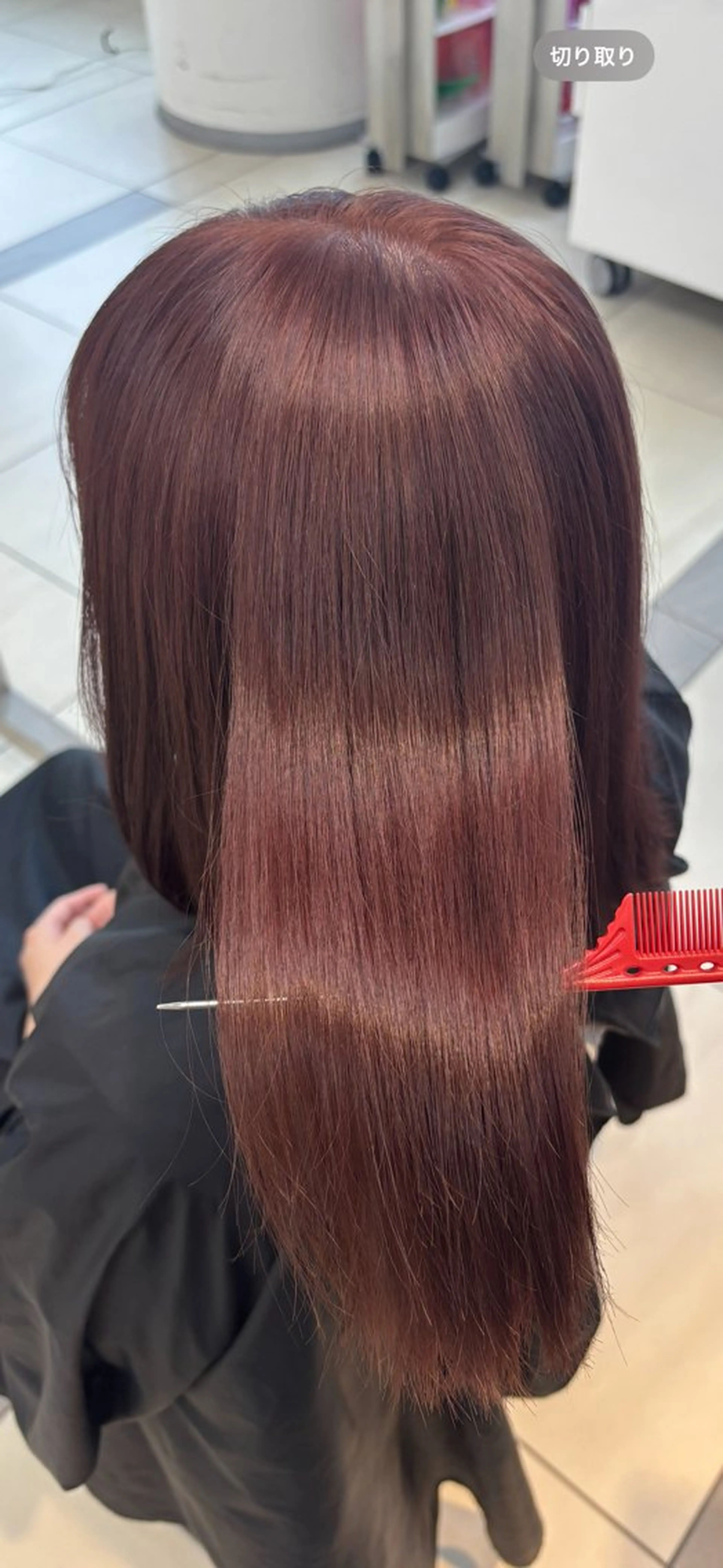 セミロング カラー ボルドーカラー ヘアカラー モデル募集中 南隆之輔のヘアスタイル