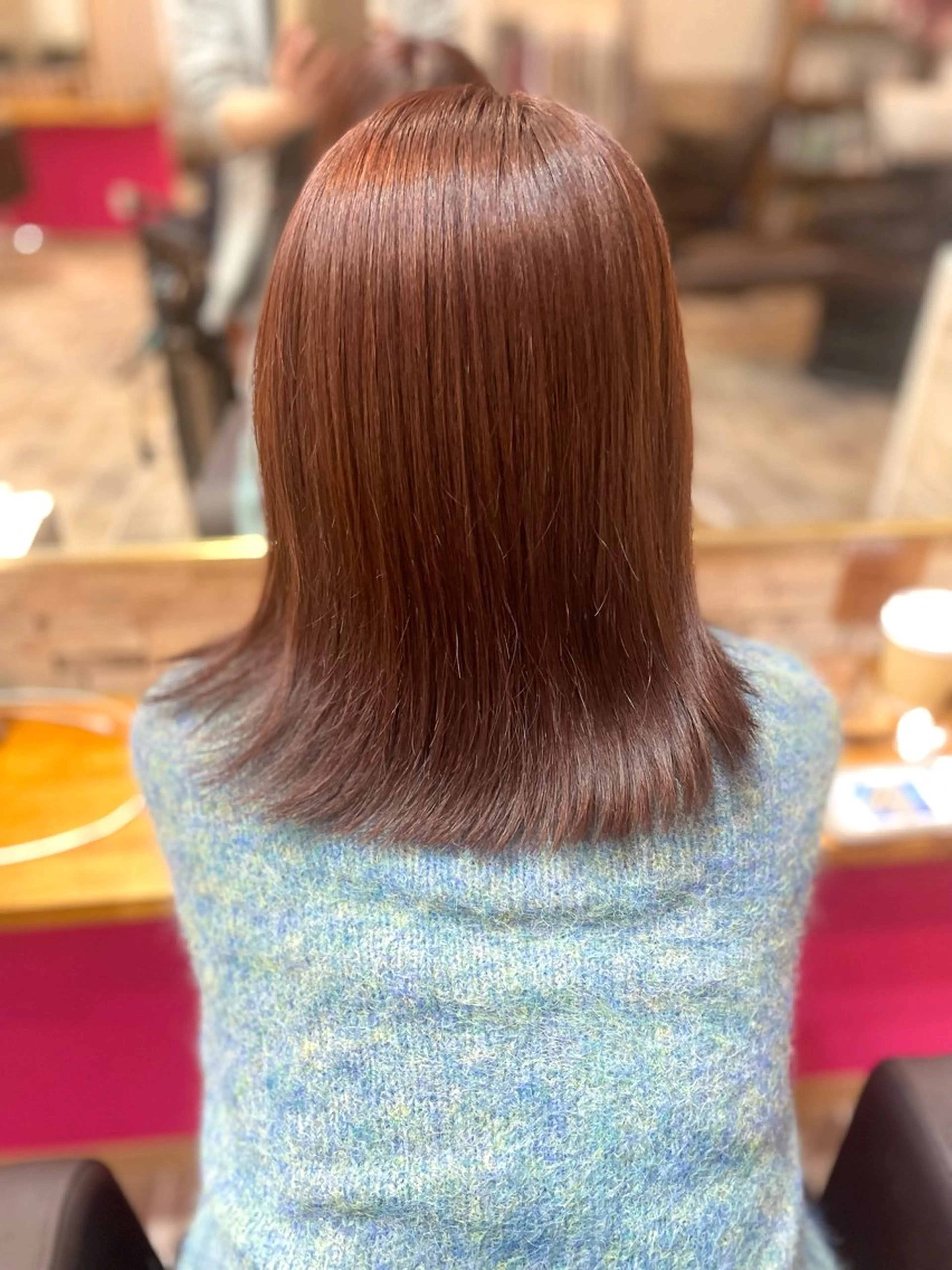 セミロング カラー ヘアカラー&縮毛矯正 STAR☆RIVERのヘアスタイル