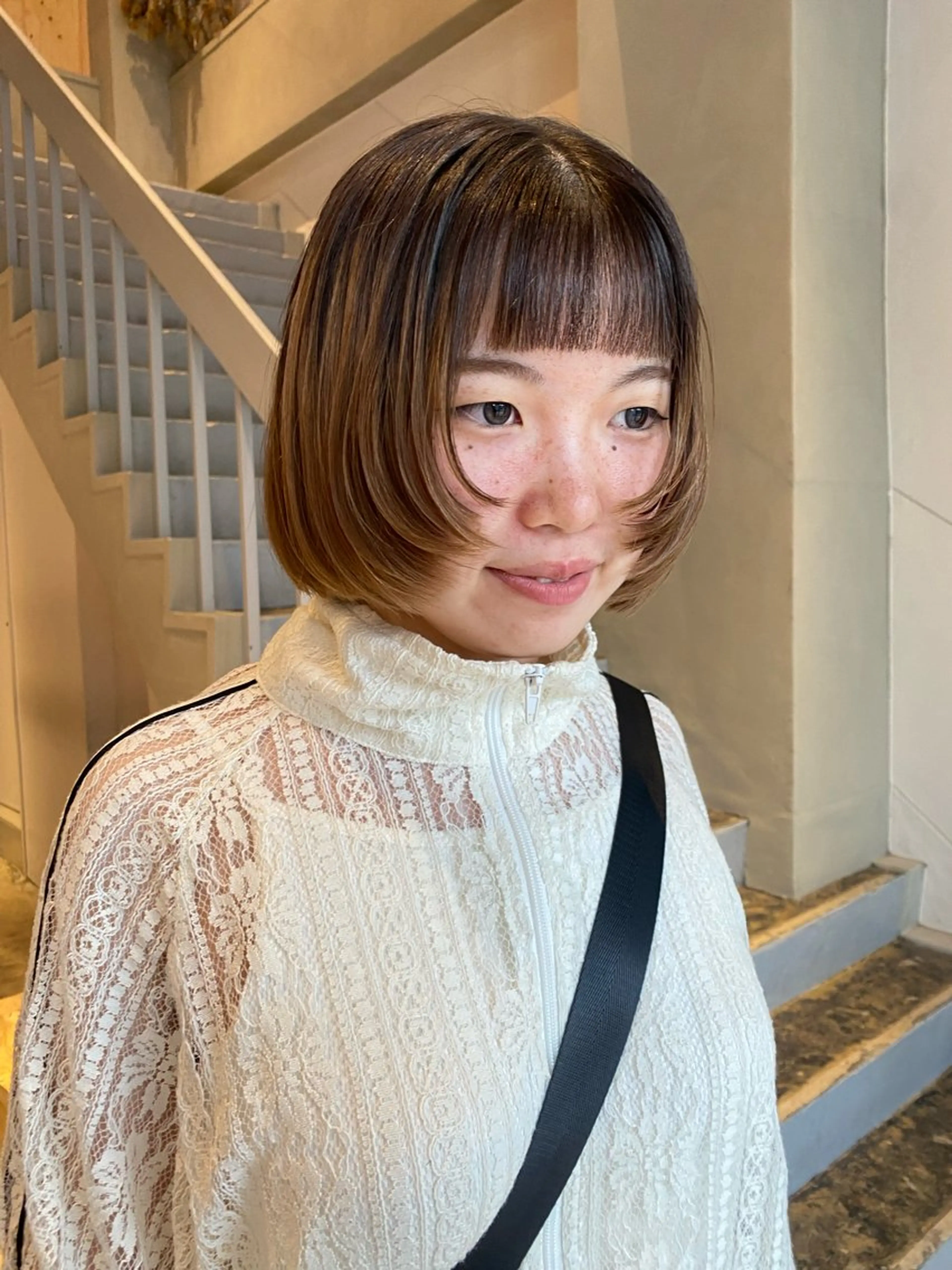 ショート レイヤーカット/ ダブルカラーサクライのヘアスタイル