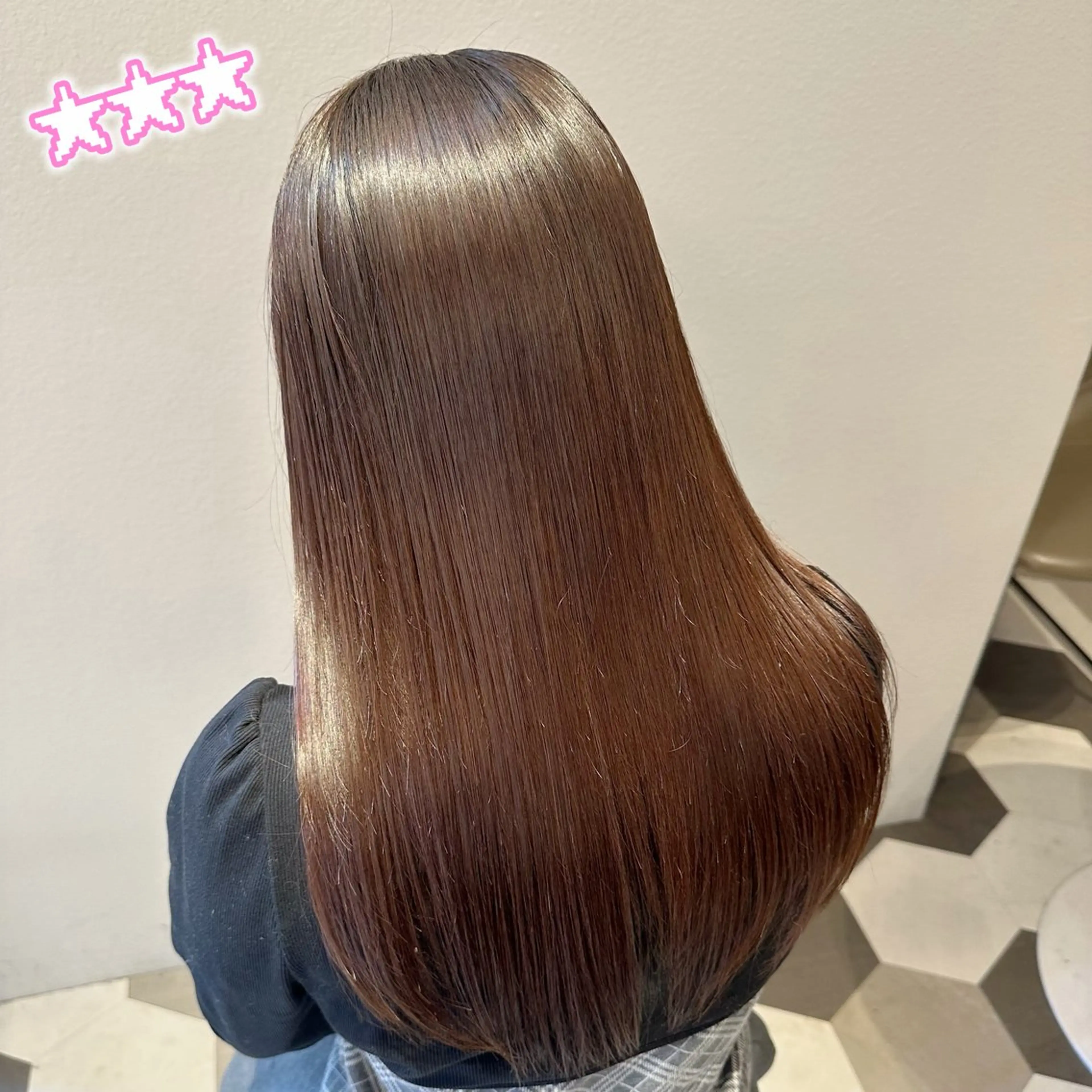 ロング 酸性ストレート 縮毛矯正 顔周り/ガーリー /ヘアメ/あつはのヘアスタイル