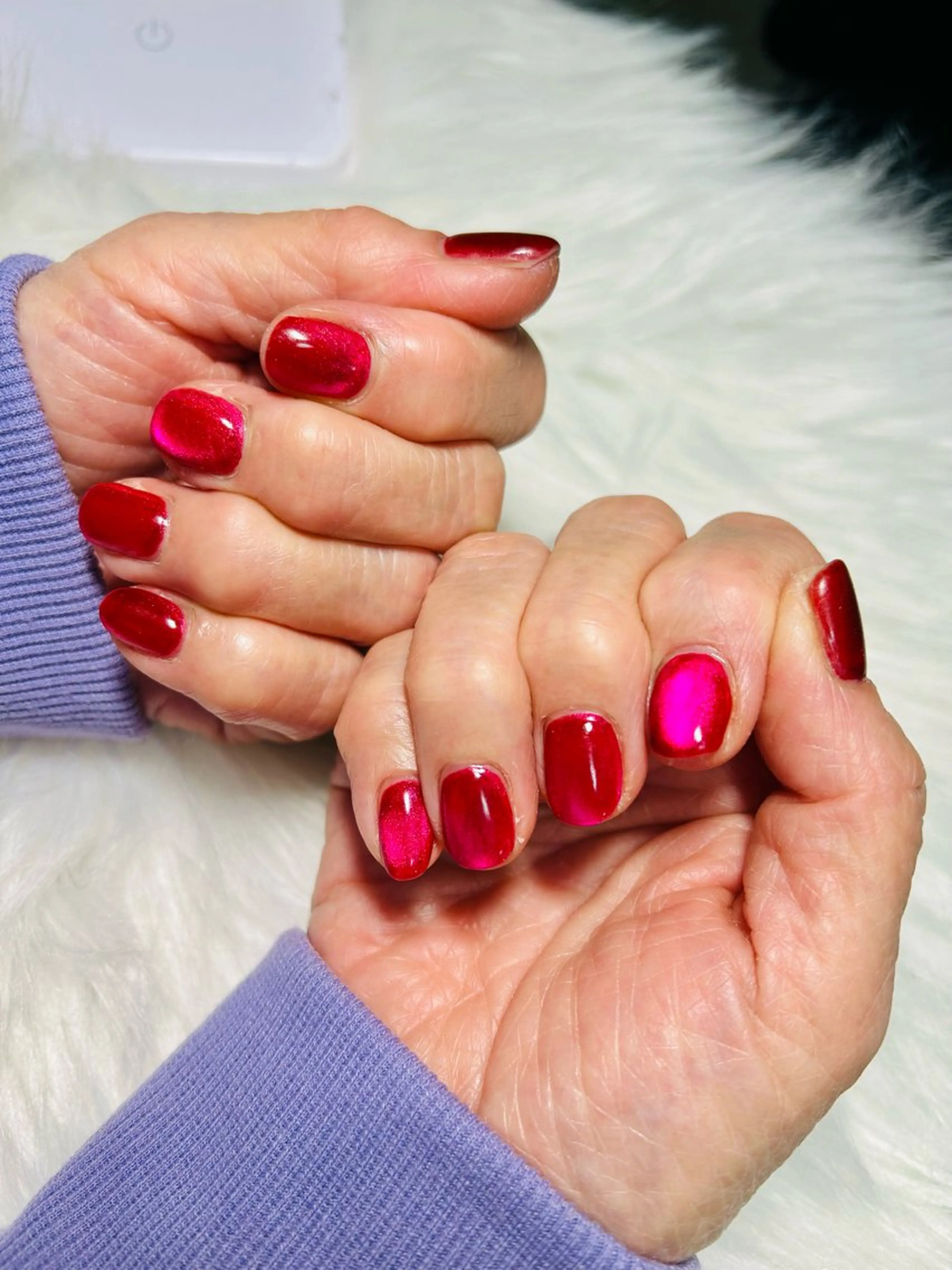 ネイル マグネットネイル マグネットワンカラー ワンカラーネイル ハンドネイル EmaNail Risaのネイルデザイン