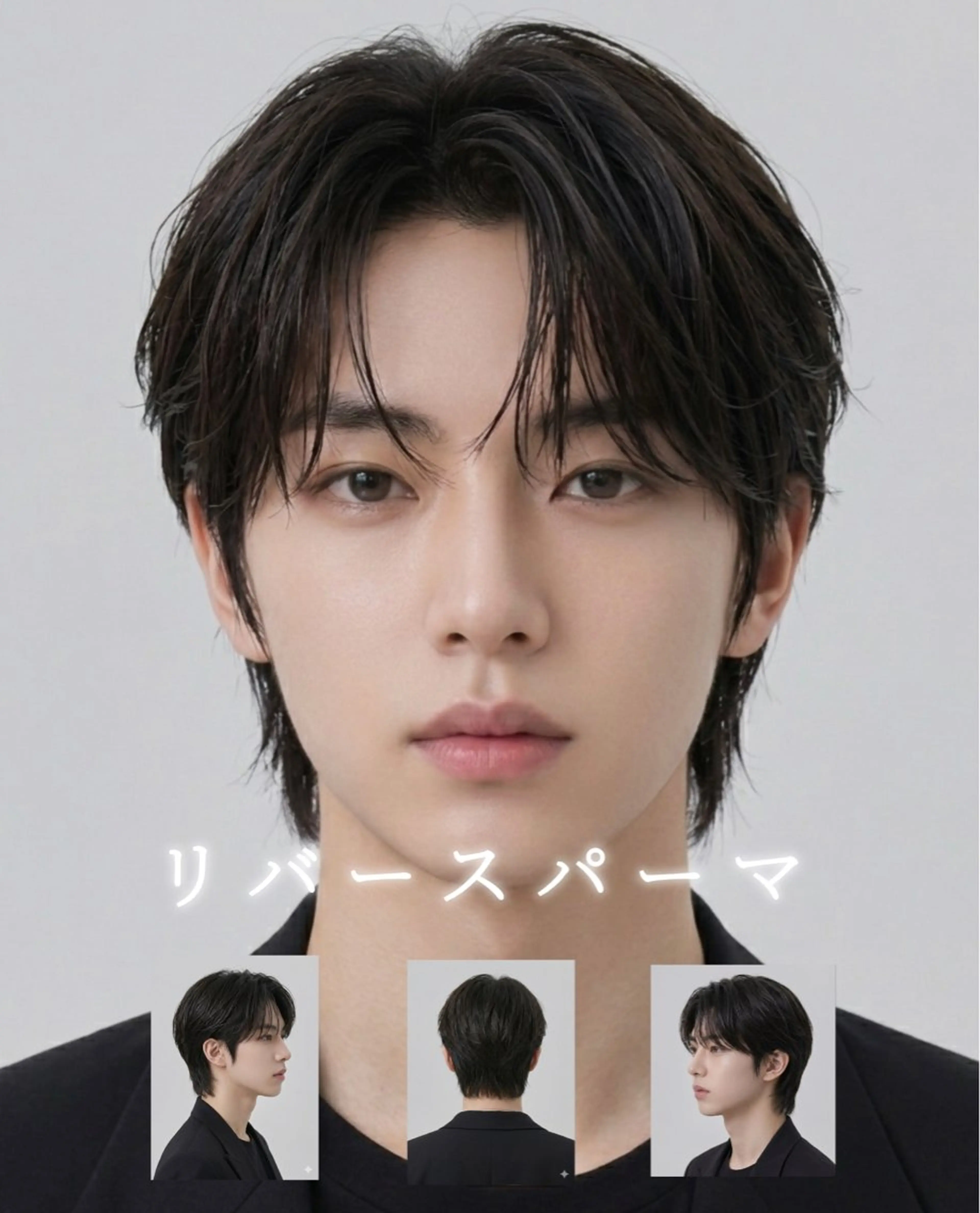 ショート メンズ センターパート カット メンズ特化美容師 メンズパーマ/蓮のヘアスタイル