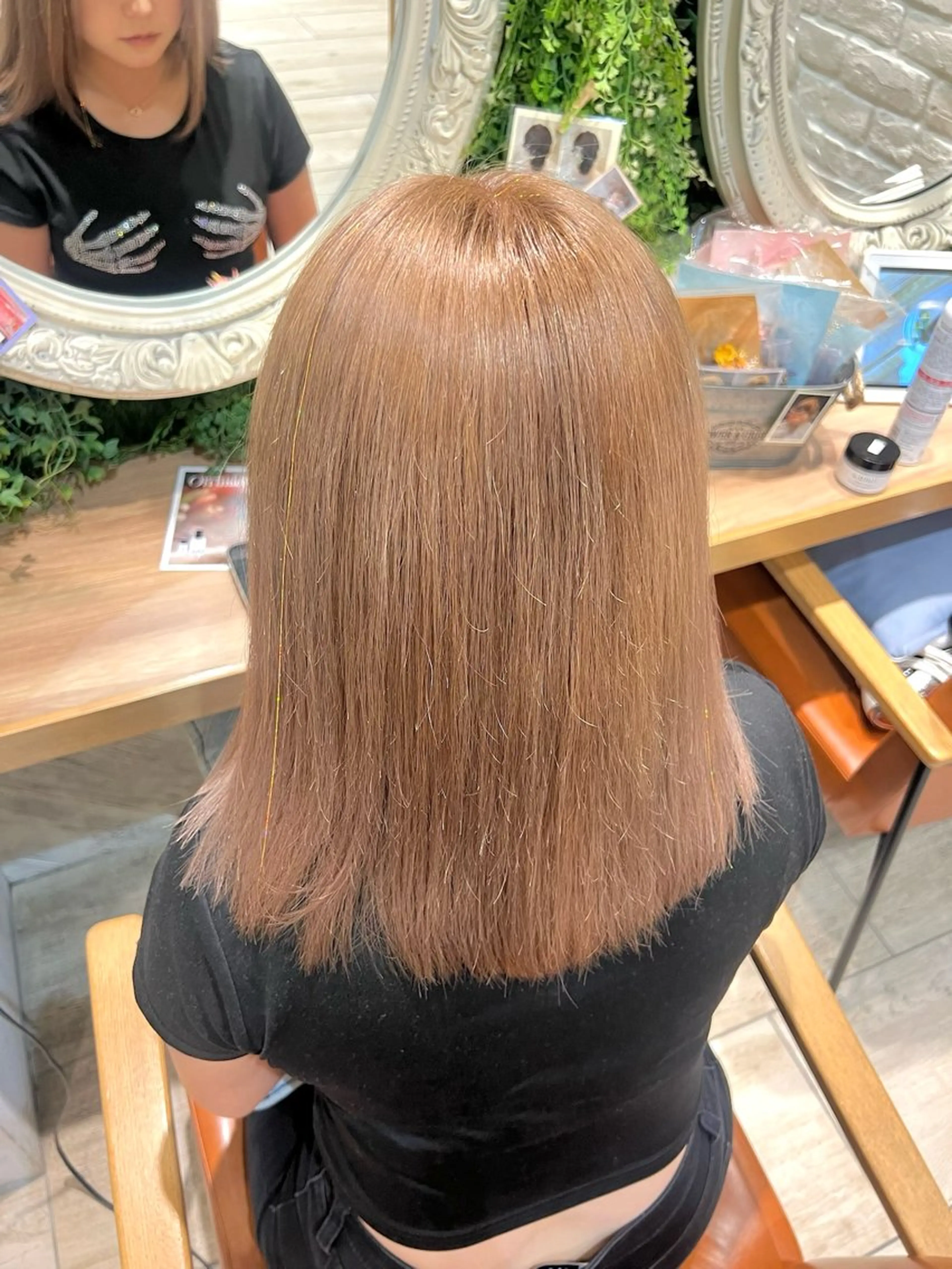 ミディアム ヘアカラー 髪質改善🫧艶カラー ✨エクステ🎀しゅりのヘアスタイル