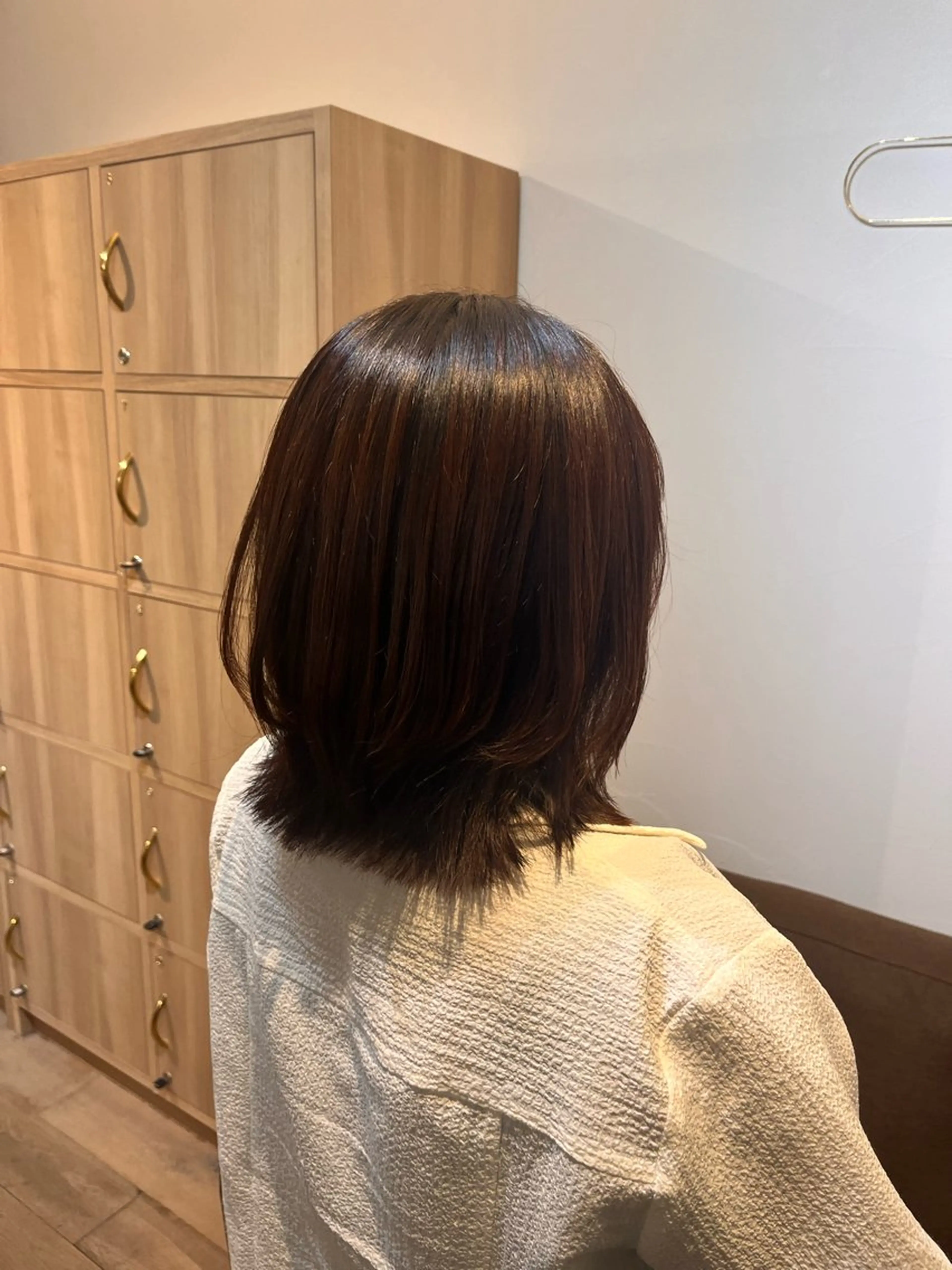 ミディアム ボブ くびれヘア カット 臺 佳連のヘアスタイル