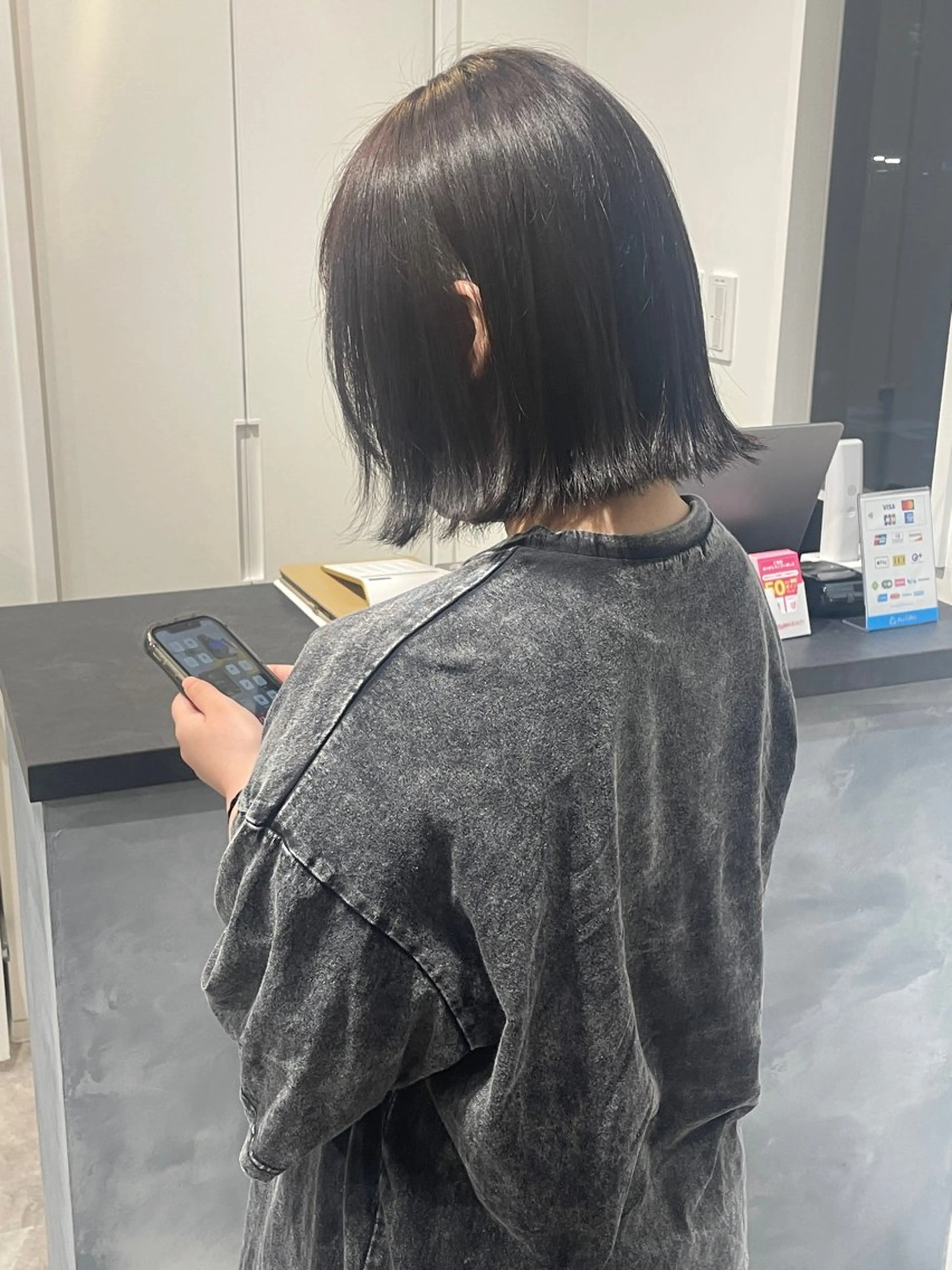 カラー アッシュ ミント 森口 竜三のヘアスタイル