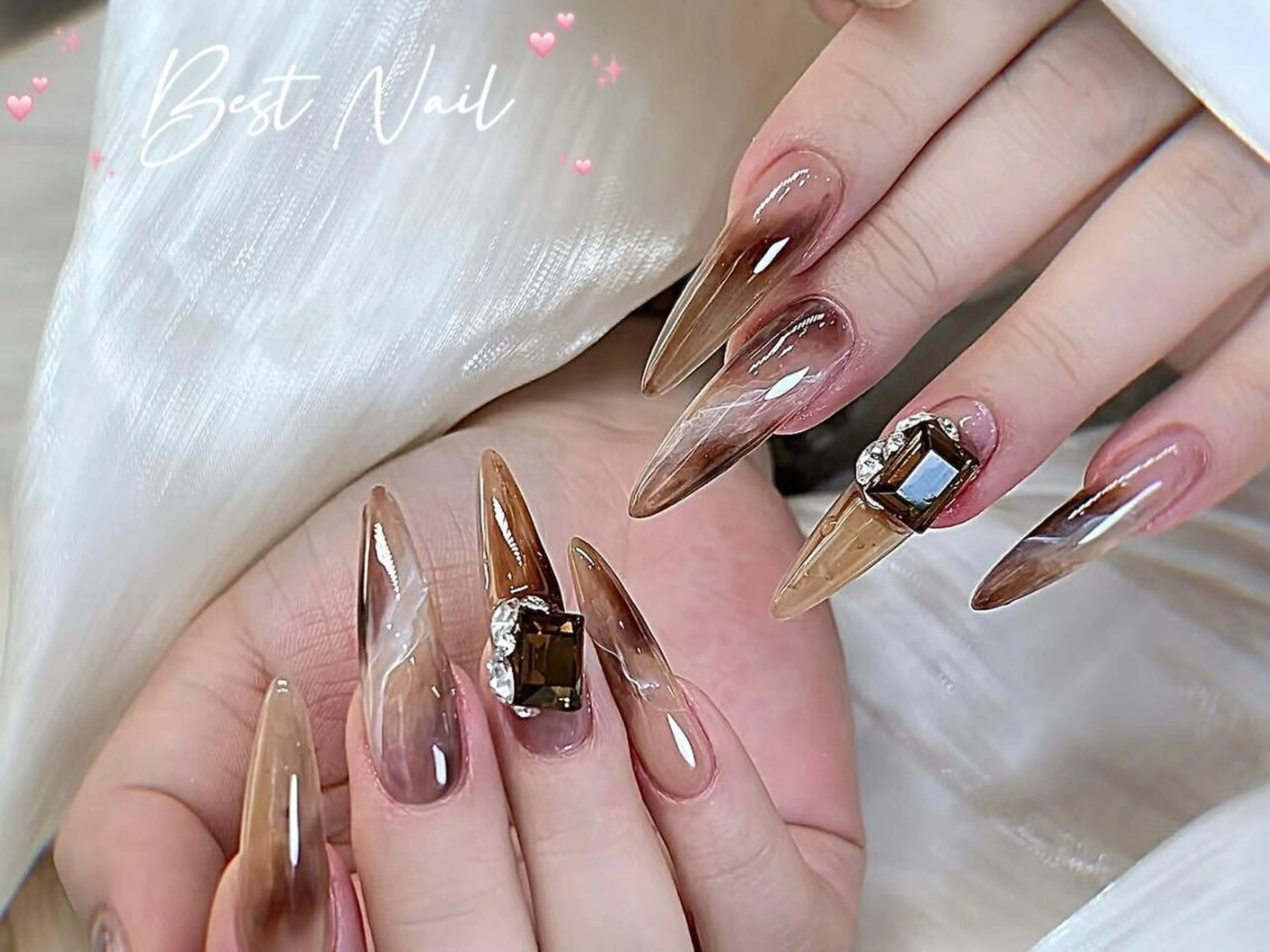 ネイル アートネイル オーロラネイル クリアネイル フレンチネイル ジェルネイル 🎀Best Nail🎀のネイルデザイン