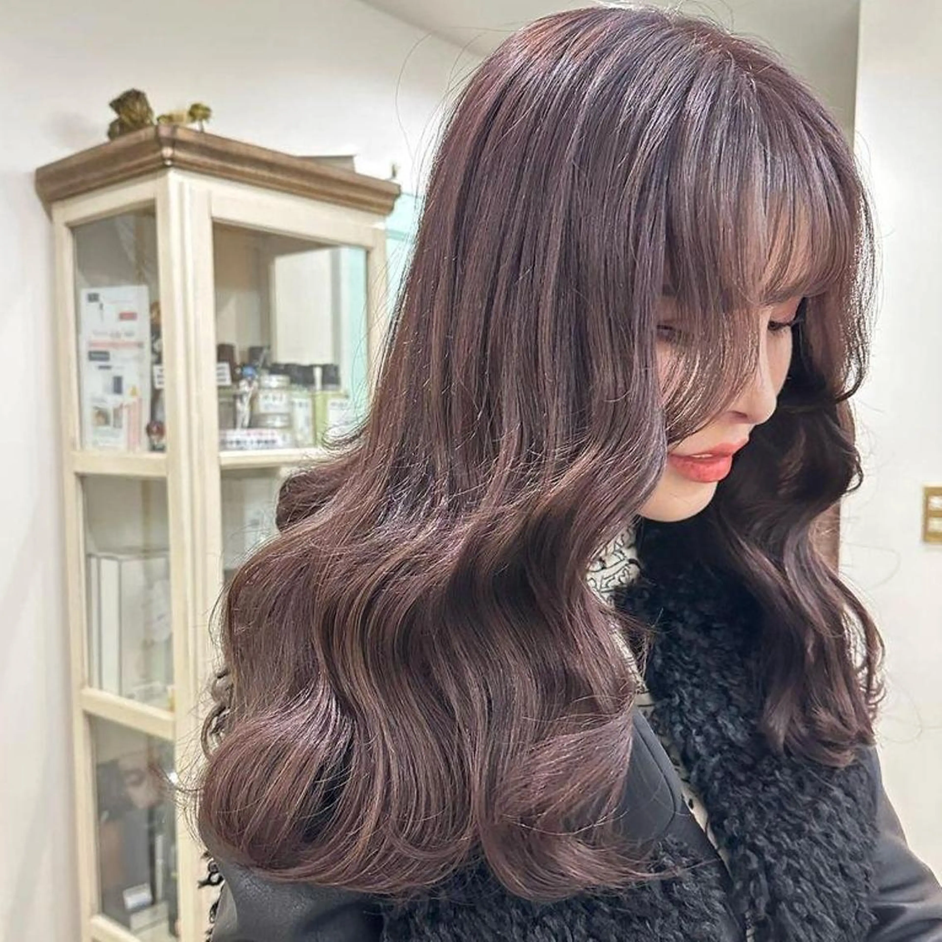 セミロング カラー ダブルカラー エクステ ORIKA 美容室のヘアスタイル