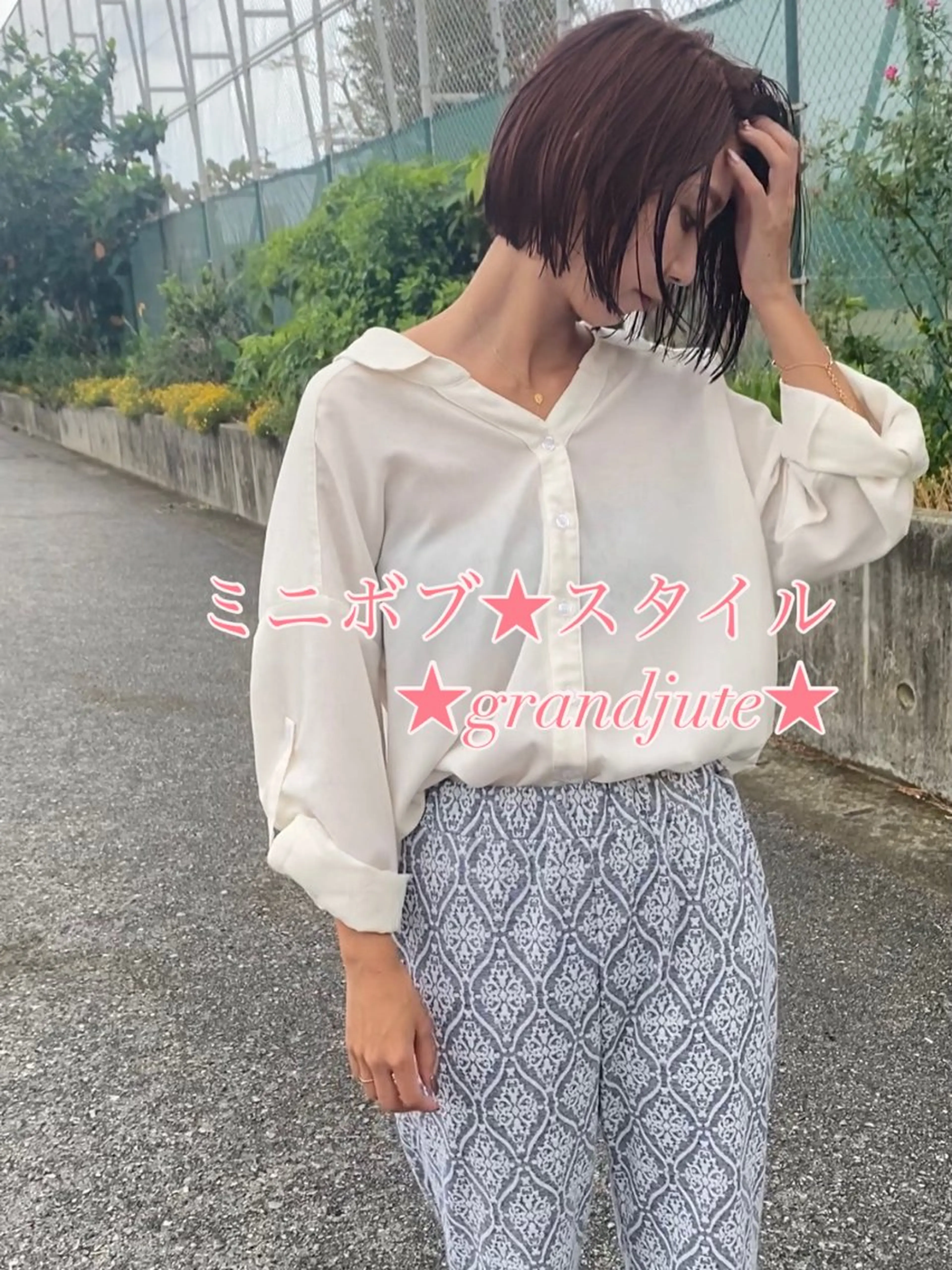 ショート カラー イルミナカラー カット ヘアカラー grand juteのヘアスタイル