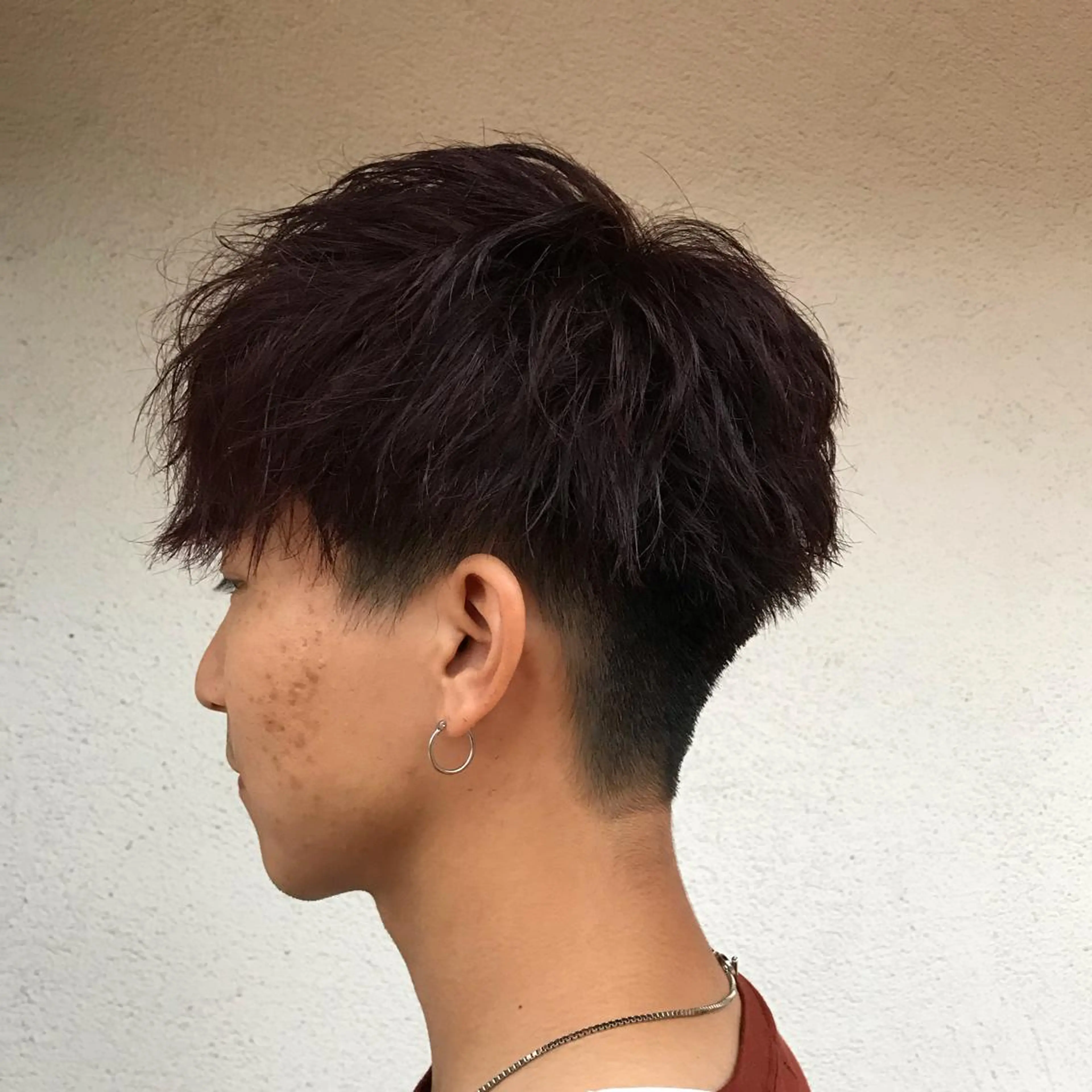 ショート カラー パーマ メンズ ニュアンスパーマ/ レイヤー/茶屋町のヘアスタイル