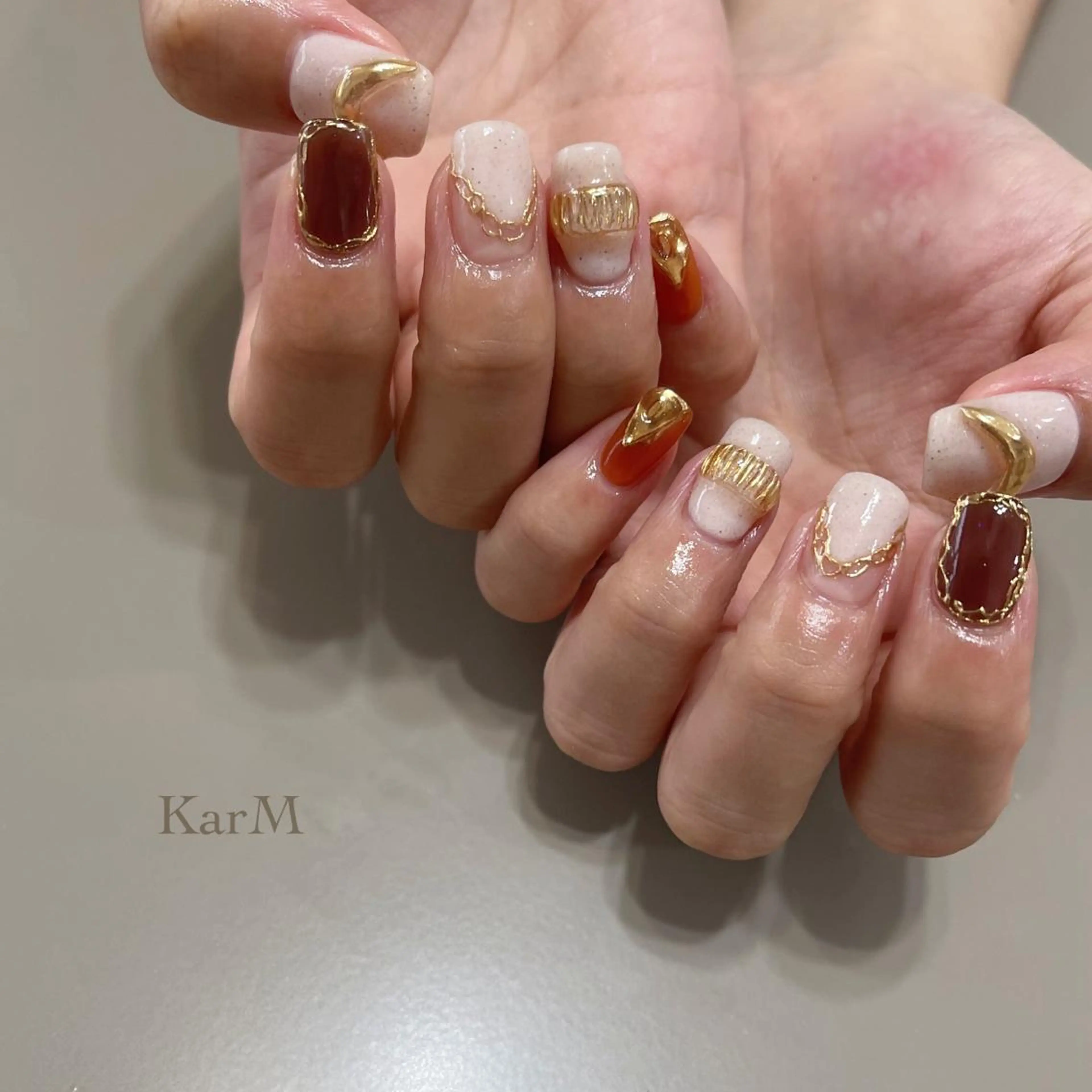 ネイル アートネイル オーロラネイル チークネイル フットネイル フレンチネイル ハンドネイル ogino karinのネイルデザイン