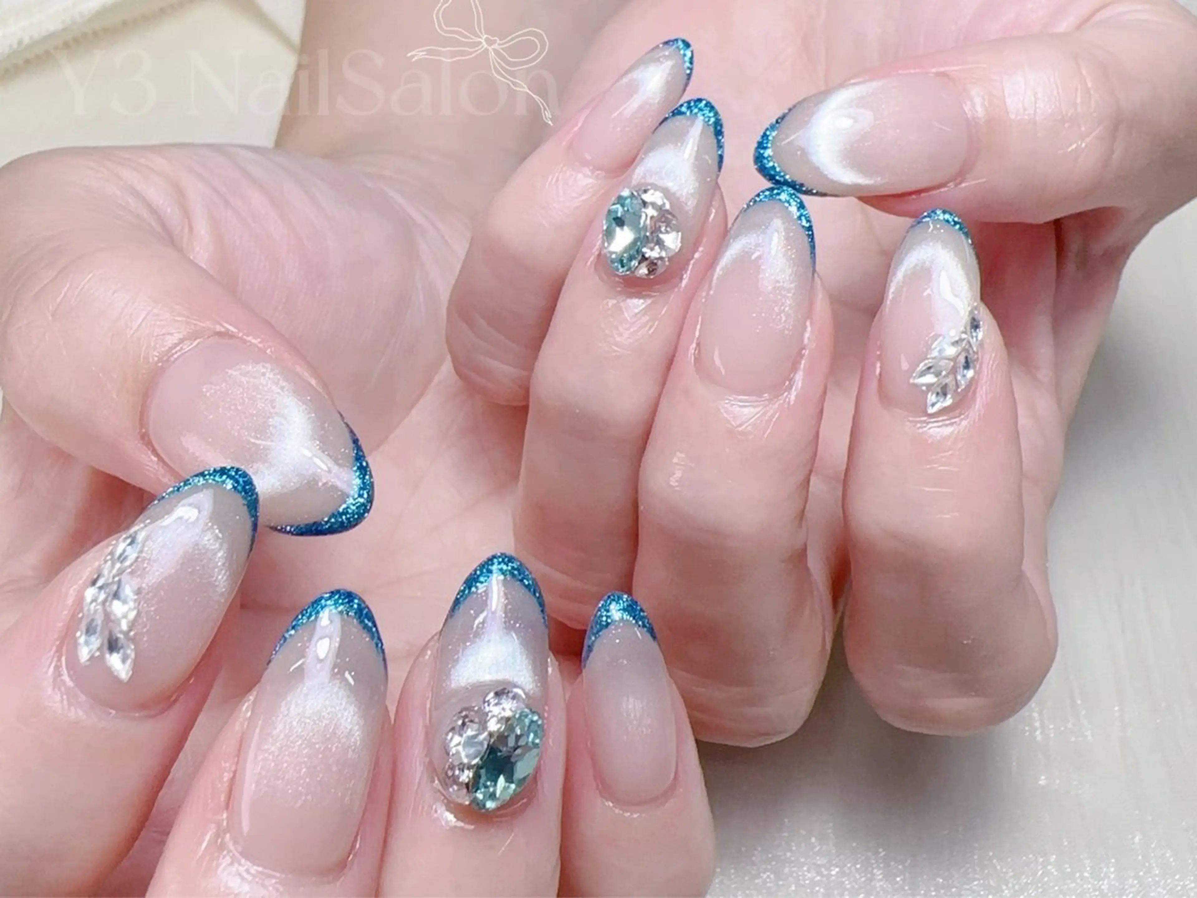 ネイル アートネイル ゴージャス マグネットネイル ミラーネイル ニュアンスネイル ハンドネイル Y3 NailSalonのネイルデザイン