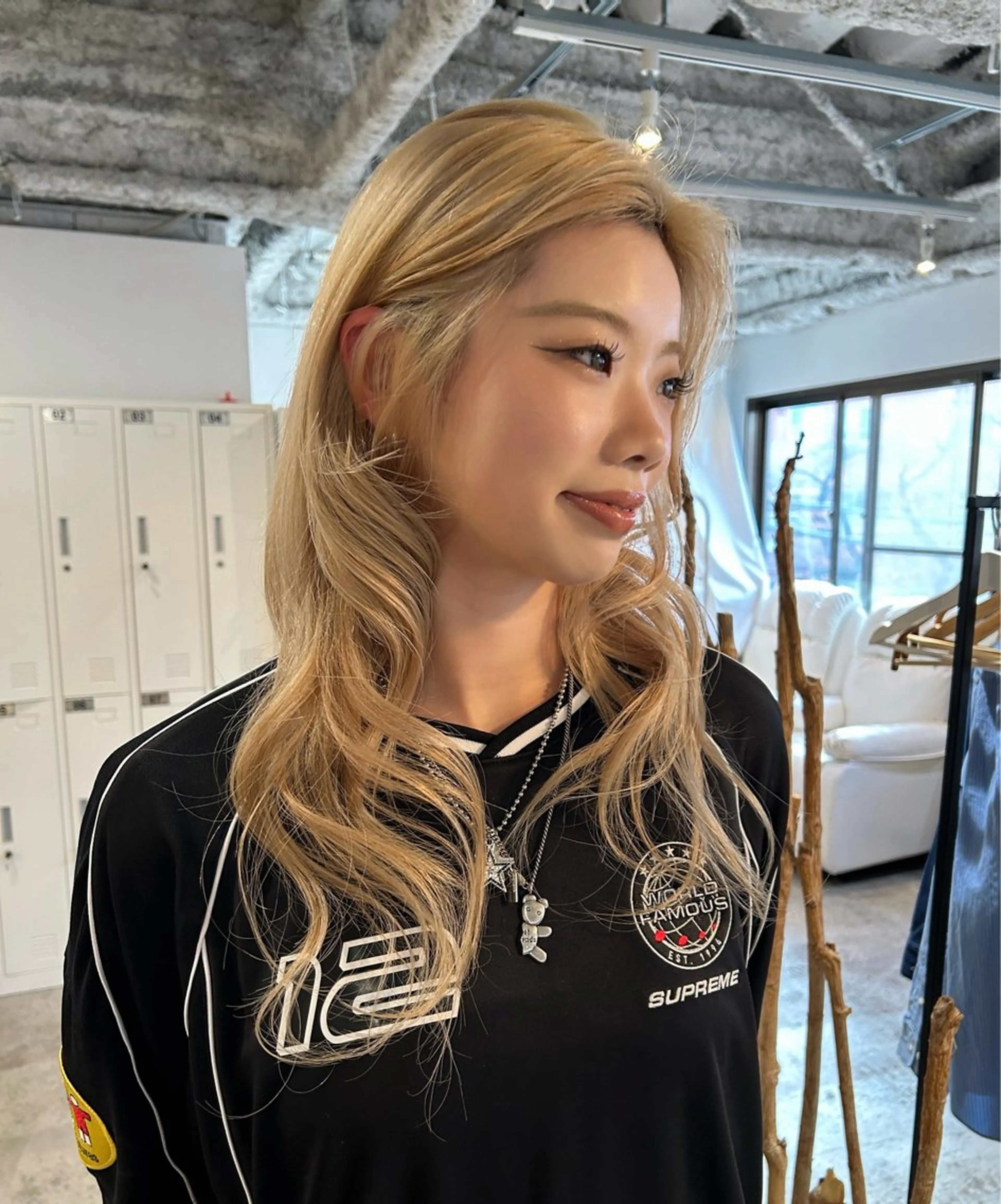 ロング カラー ヘアアレンジ ブロンド 🎀suzuna 透明感colorのヘアスタイル