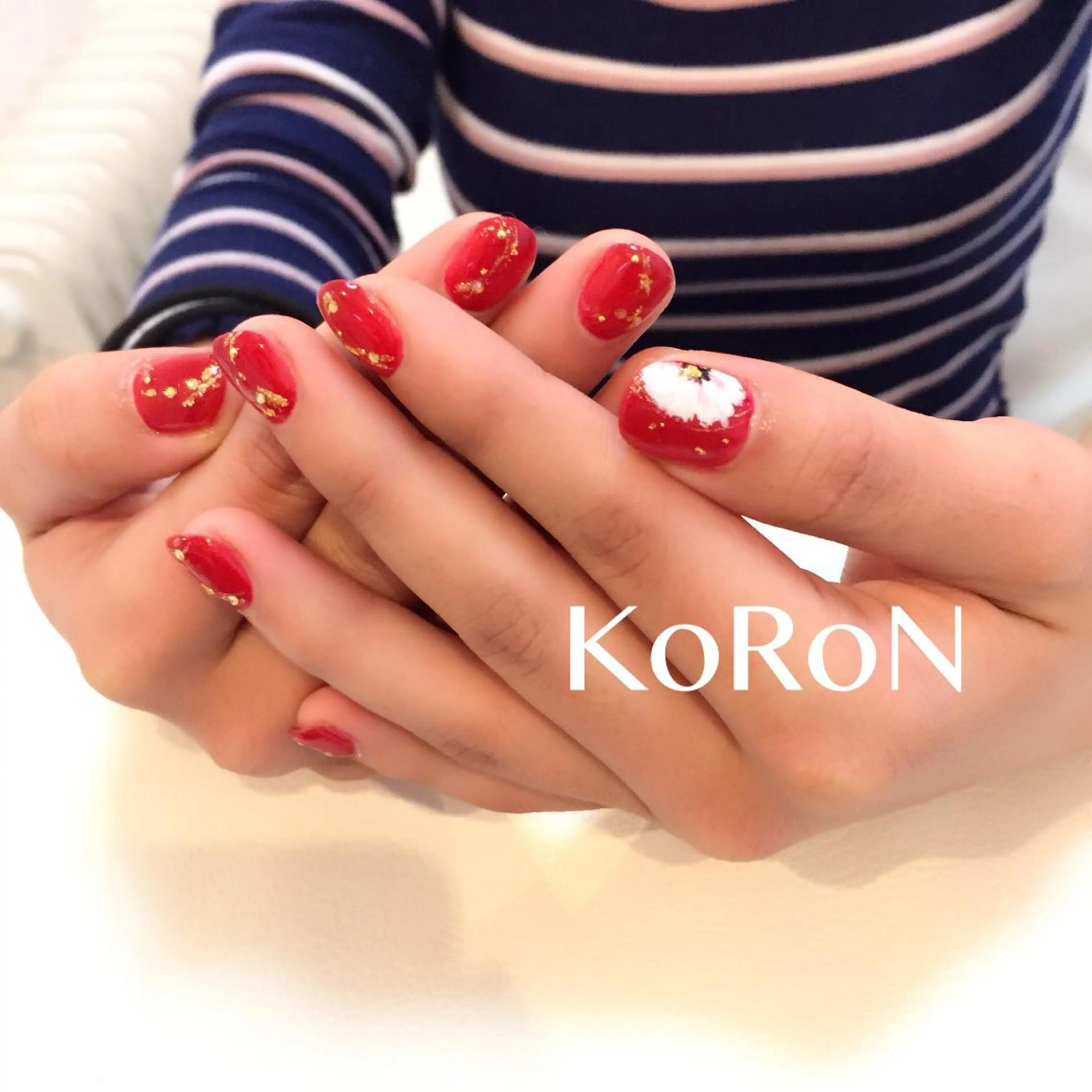 ネイル 成人式 ハンドネイル 自宅サロン鎌倉 KORONのネイルデザイン
