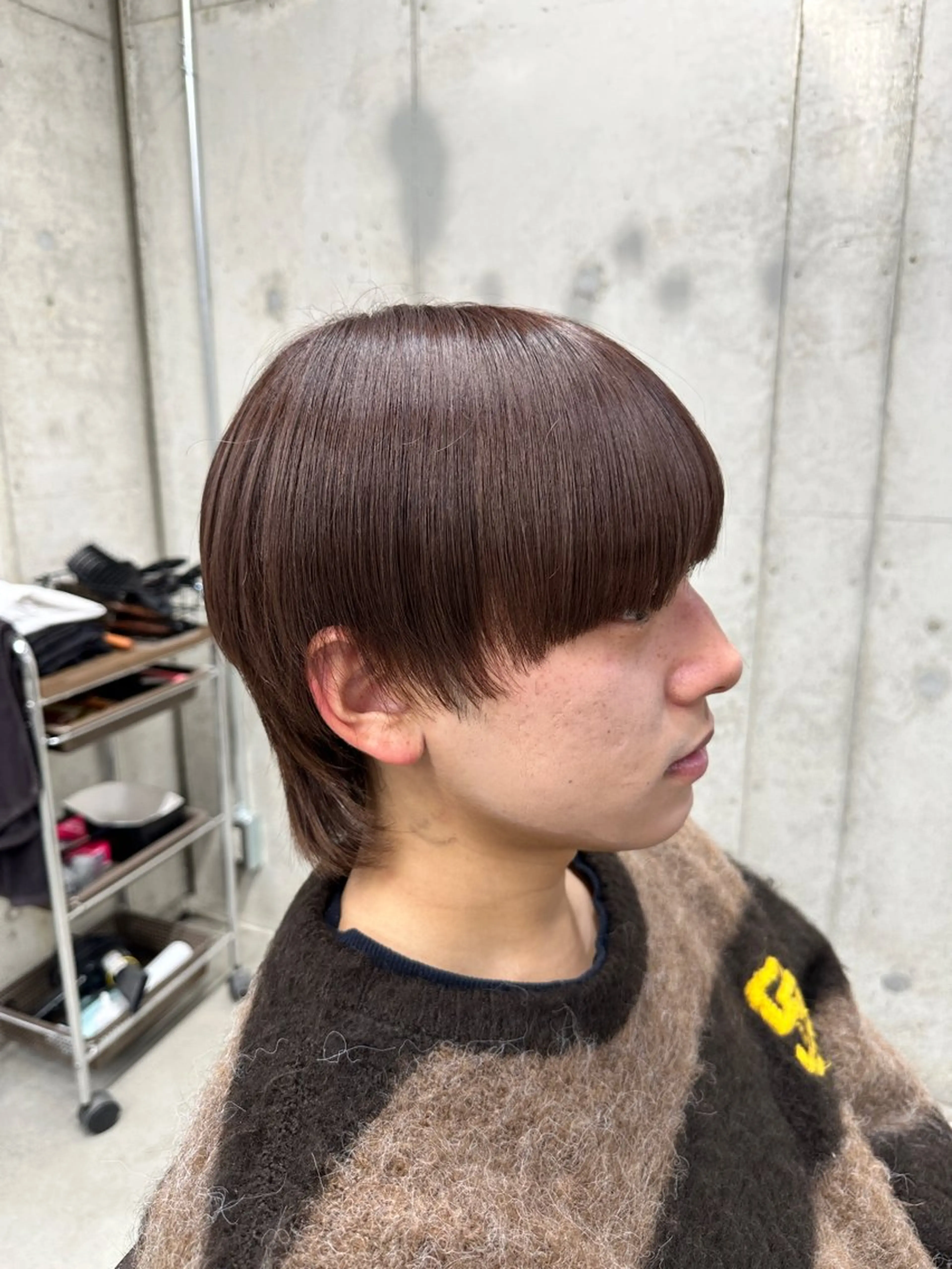 ショート メンズ チョコレートブラウン 福岡美容師 SOUTAのヘアスタイル