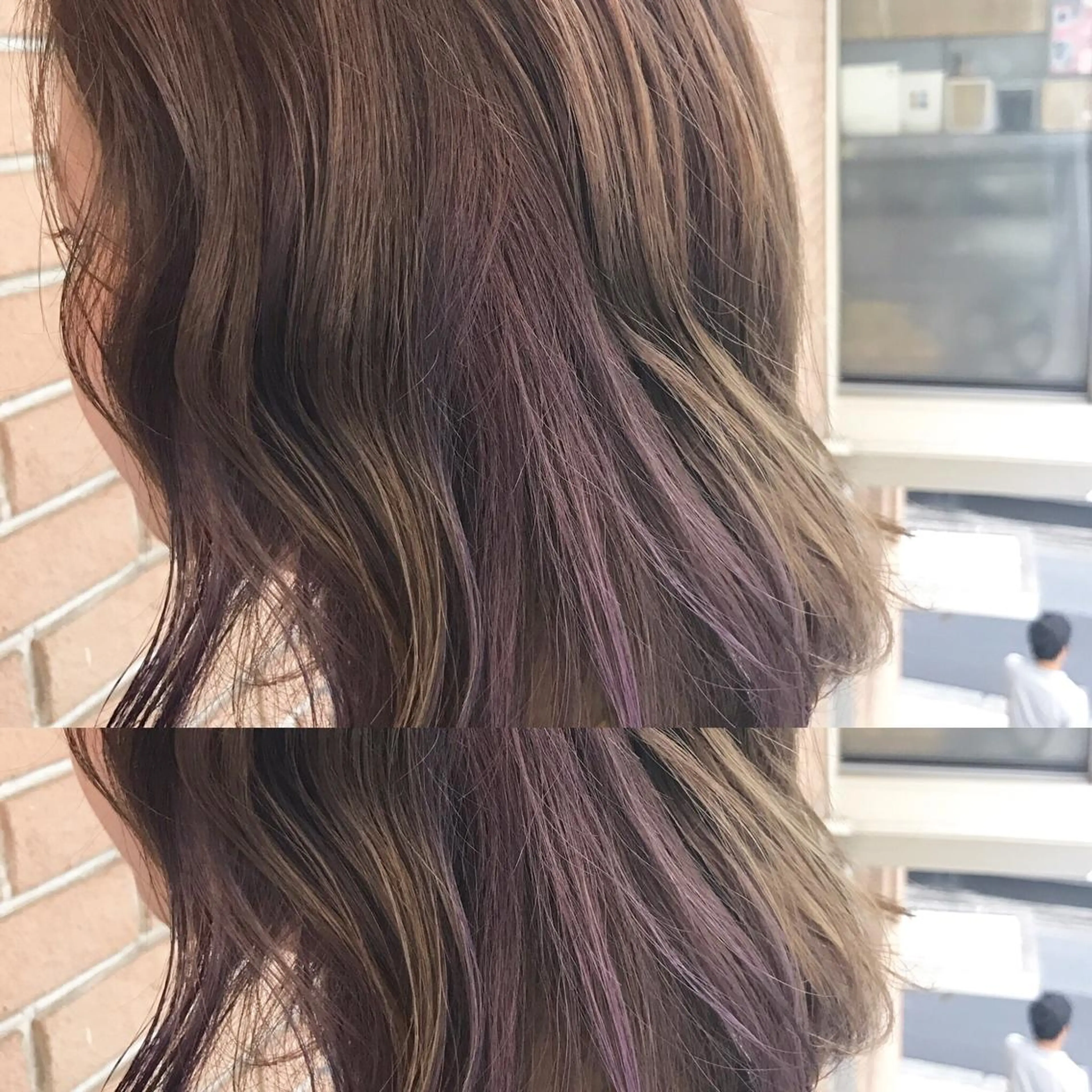 ショート カラー パーマ ヘアアレンジ メンズ キッズ ネイル マツエク・マツパ メンズハイライト ダブルカラー ハイライトカラー パープルカラー ハイライト サロンドミルク 原宿のヘアスタイル