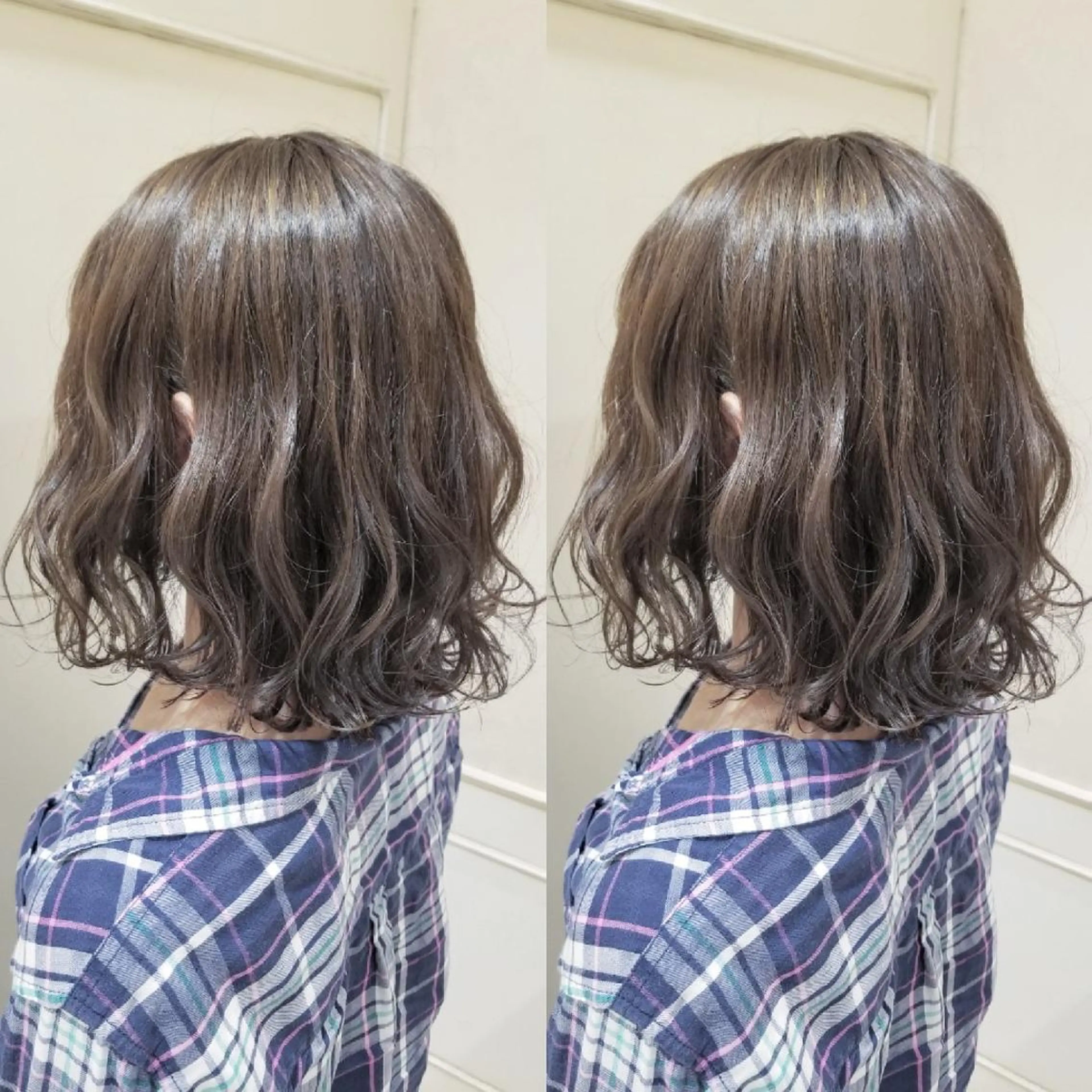 ミディアム カラー ブルーカラー ブルージュ ハイライトカラー ハイライト ブリーチ・ハイトーン 特化🎉内山のヘアスタイル