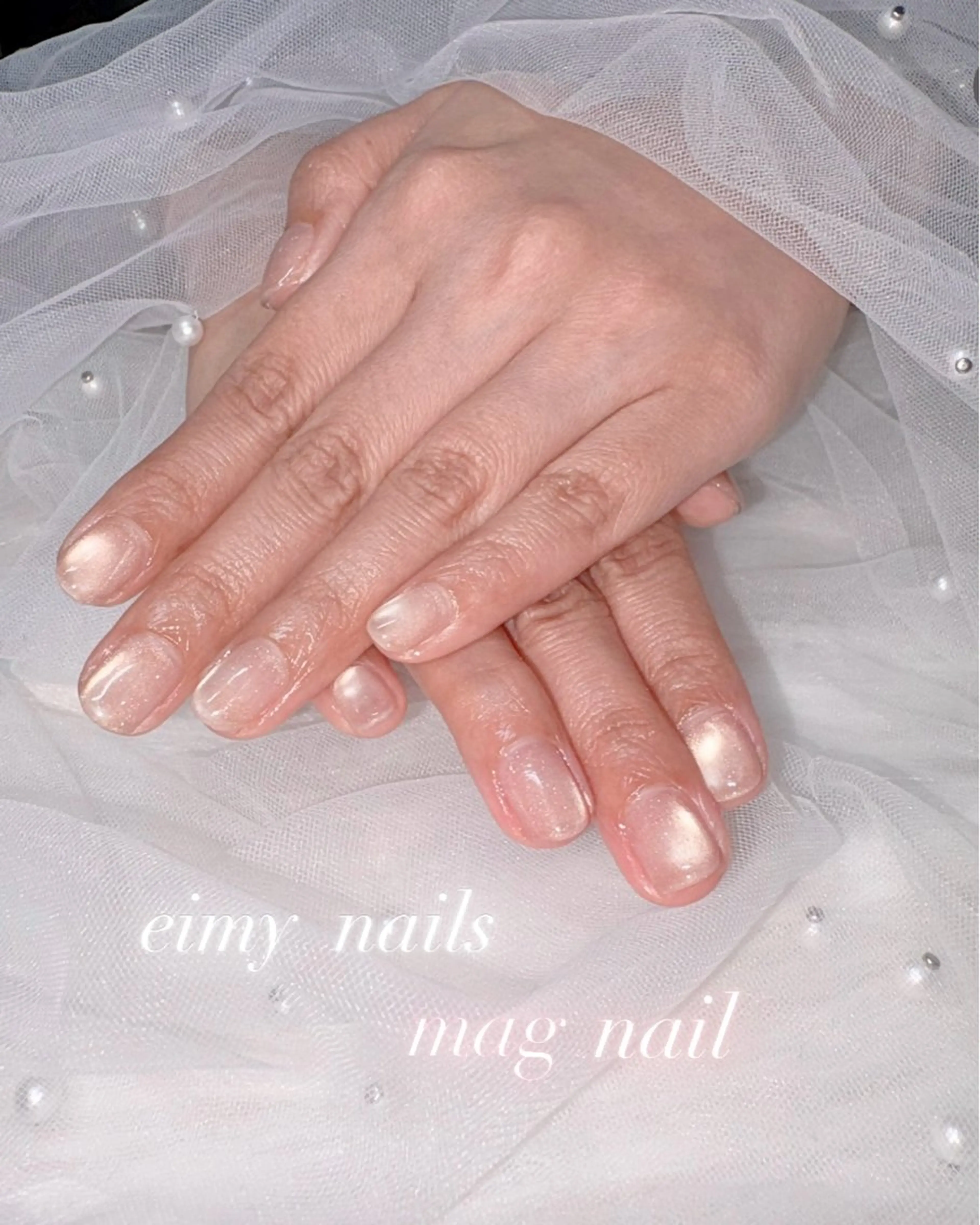 ネイル マグネットネイル マグネットワンカラー ワンカラーネイル ピンク ハンドネイル eimy nails♡のネイルデザイン