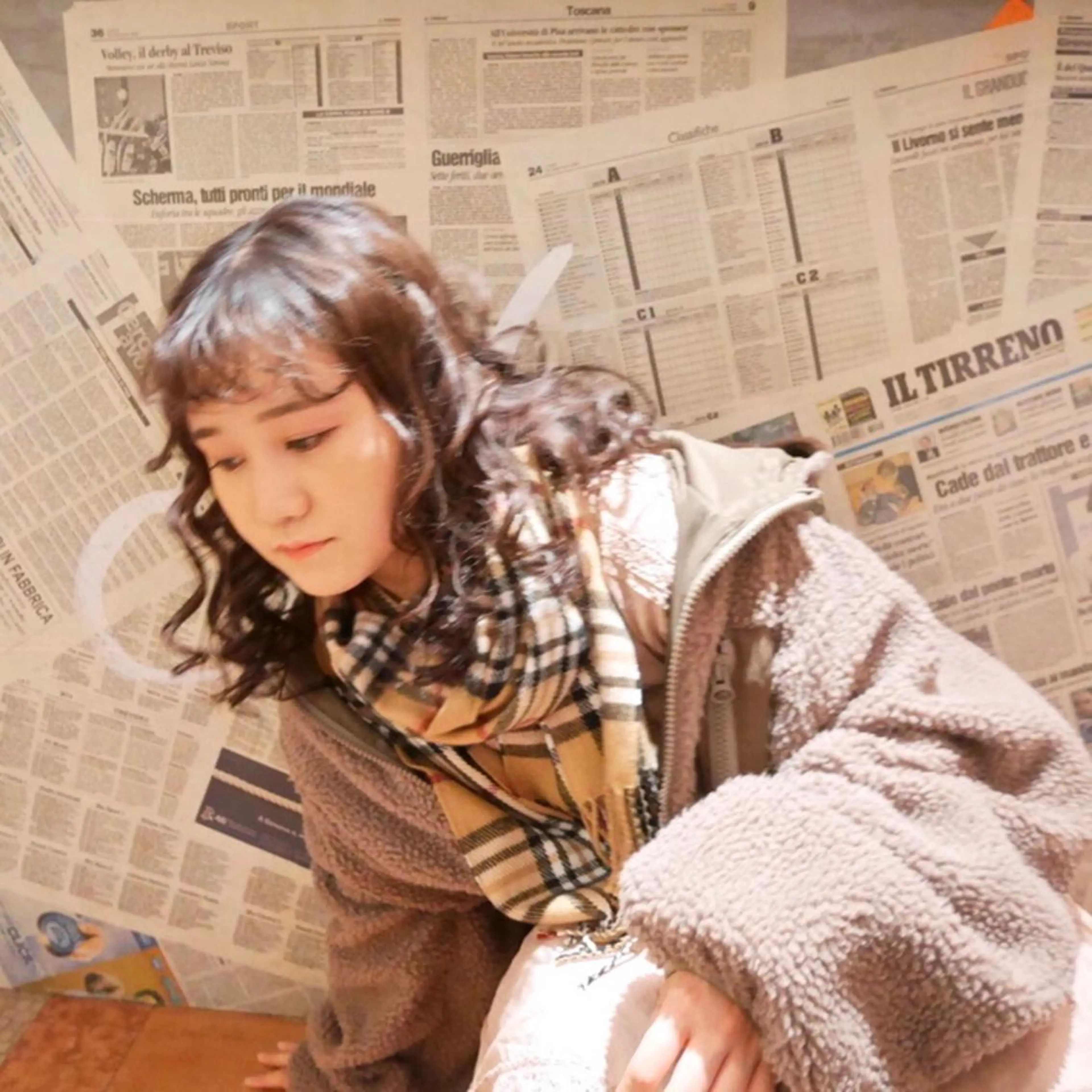 セミロング カラー ヘアアレンジ カット ヘアカラー トリートメント ヘッドスパ なつき/艶ピンク/ girly hairのヘアスタイル