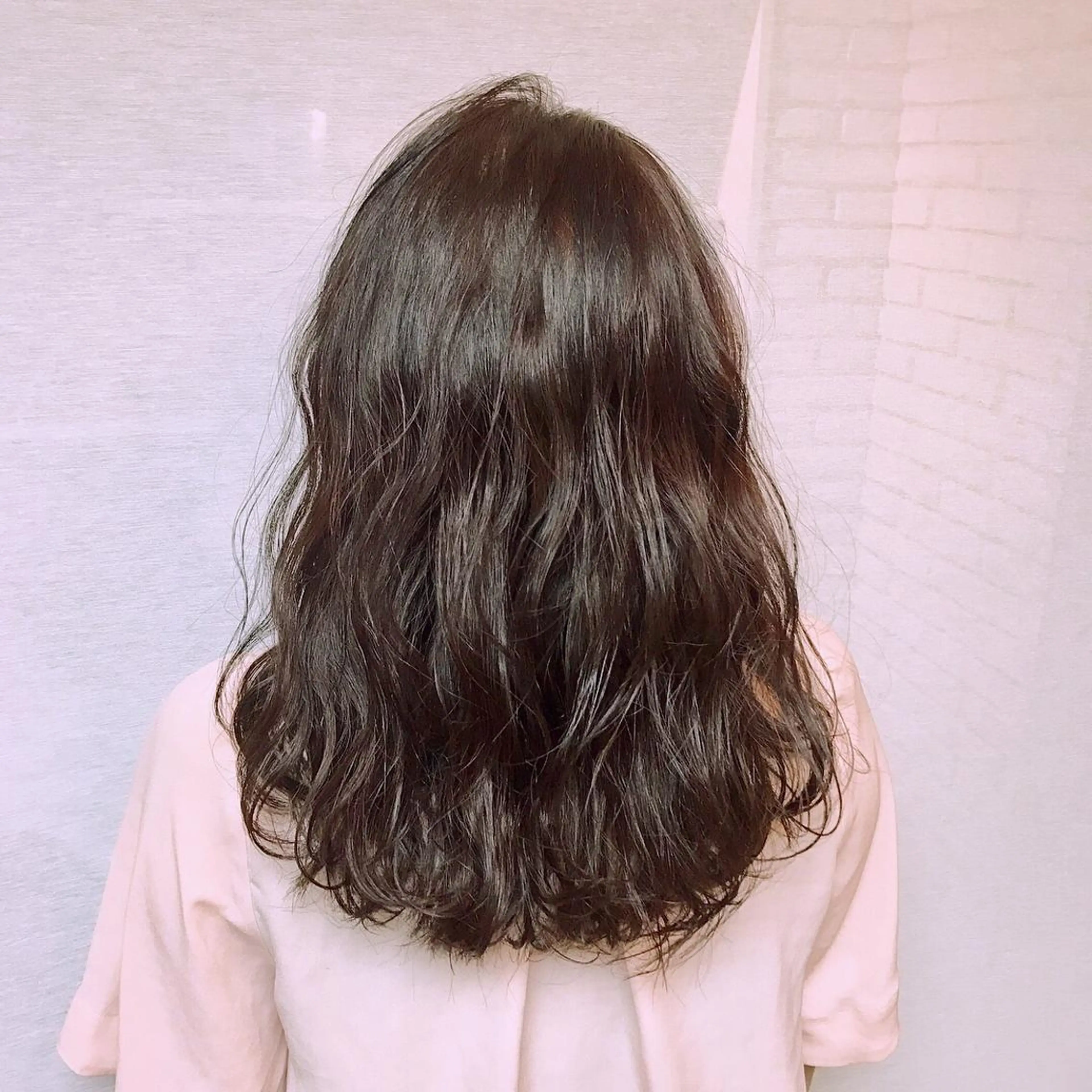 セミロング カラー ヘアアレンジ ブラウンカラー ピンクカラー ピンクブラウン Satsuki ✂︎♡のヘアスタイル