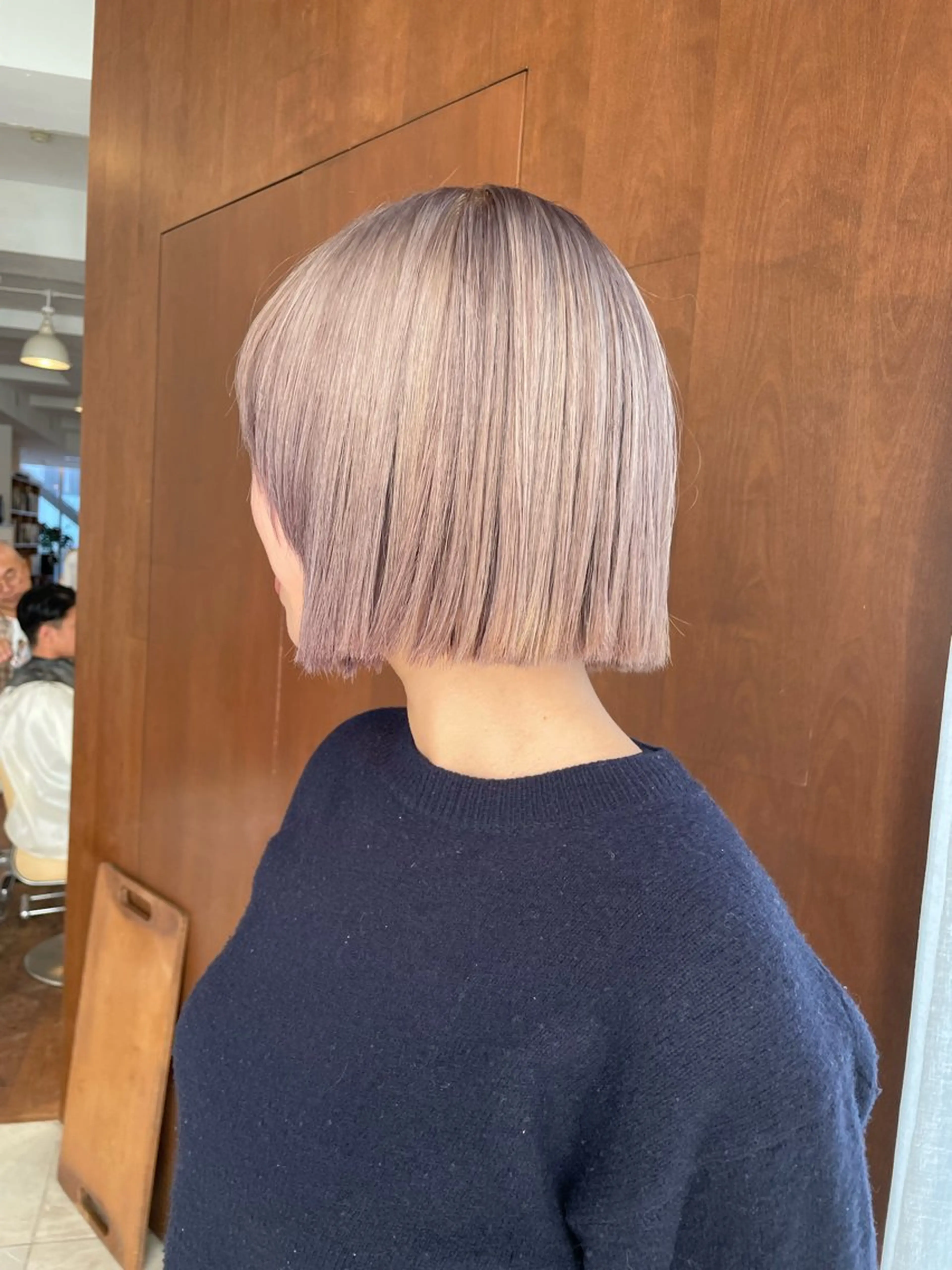 カラー ベージュカラー ピンクカラー ピンクベージュ ホワイトピンク ホワイトピンクベージュ 柿坂 華のヘアスタイル
