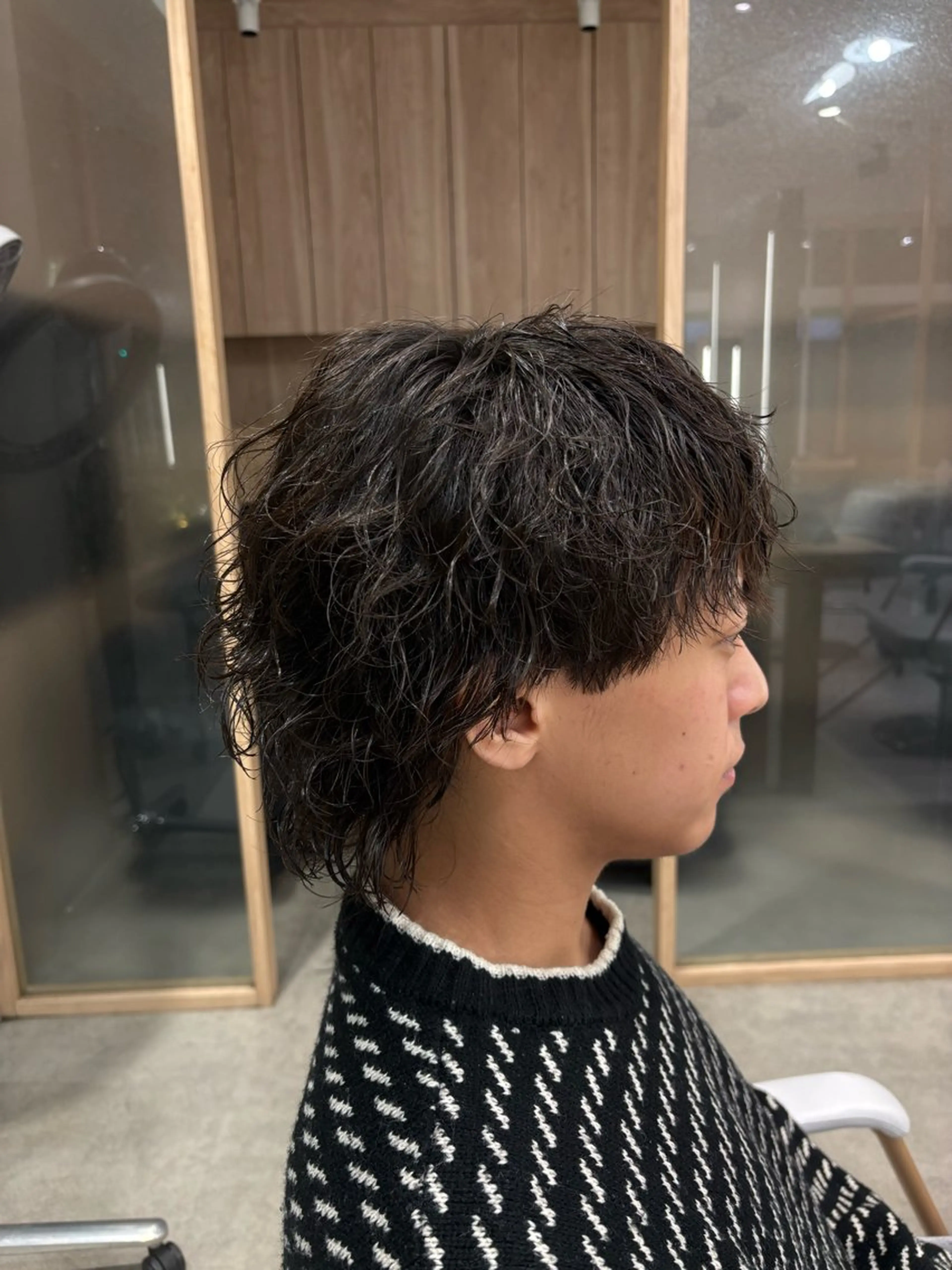 パーマ メンズ カット パーマ 縮毛矯正& 透明感カラー✨レオのヘアスタイル