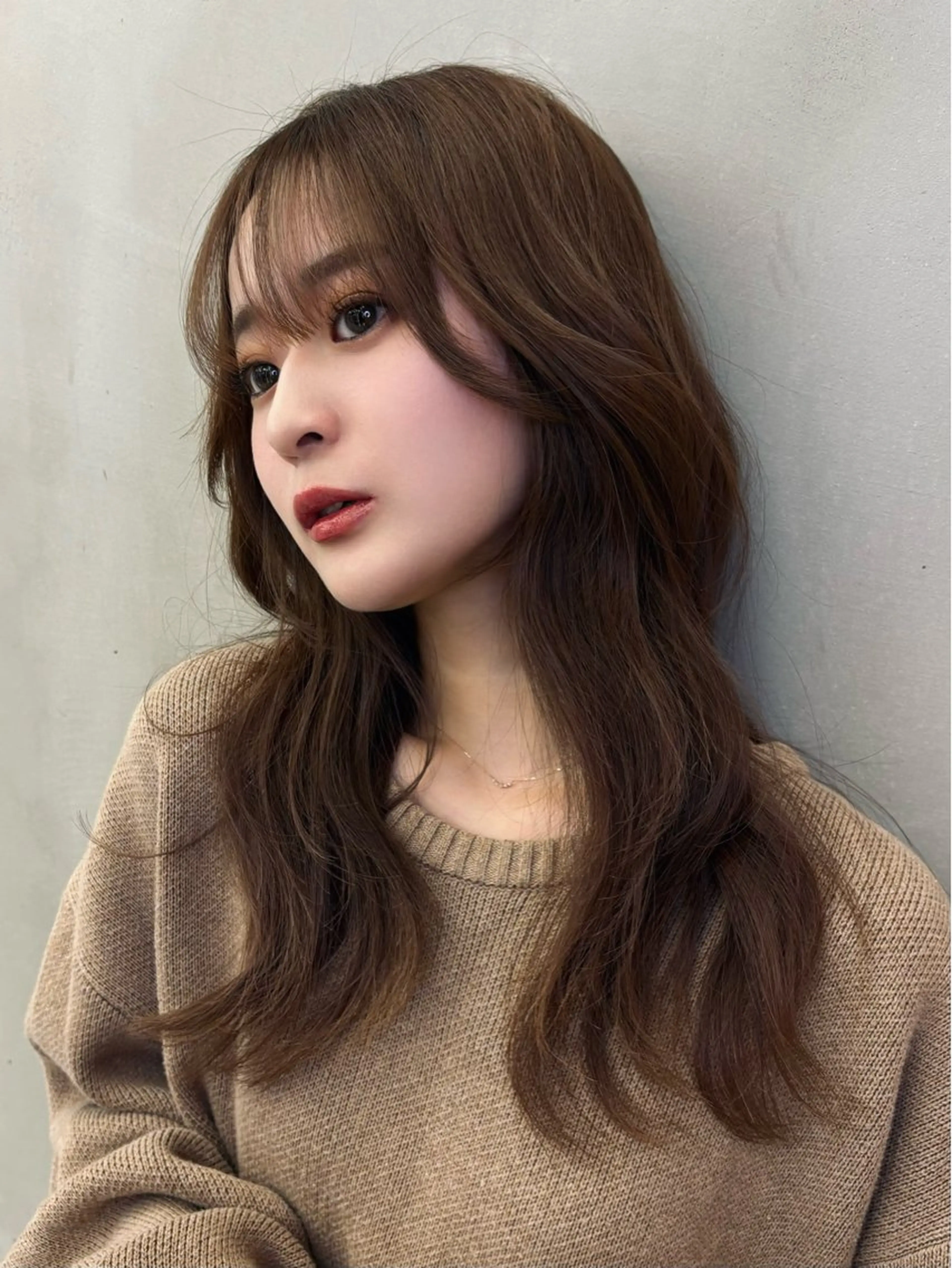 ロング カラー 透明感カラー トリートメント 色気レイヤースタイル 洒落色気ヘアマサトのヘアスタイル