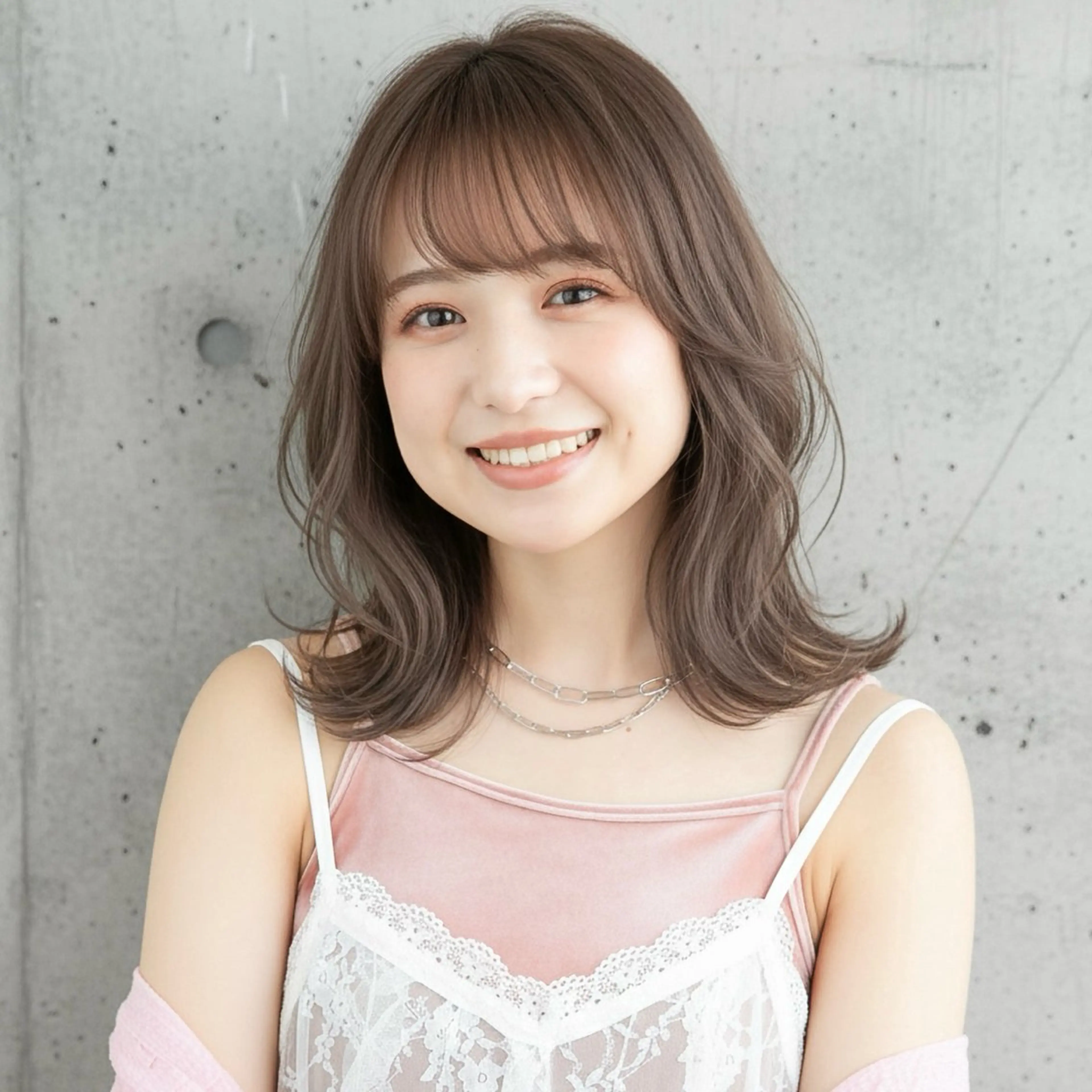 ミディアム カット ヘアカラー トリートメント ショート〜ミディアム 喜多司のヘアスタイル