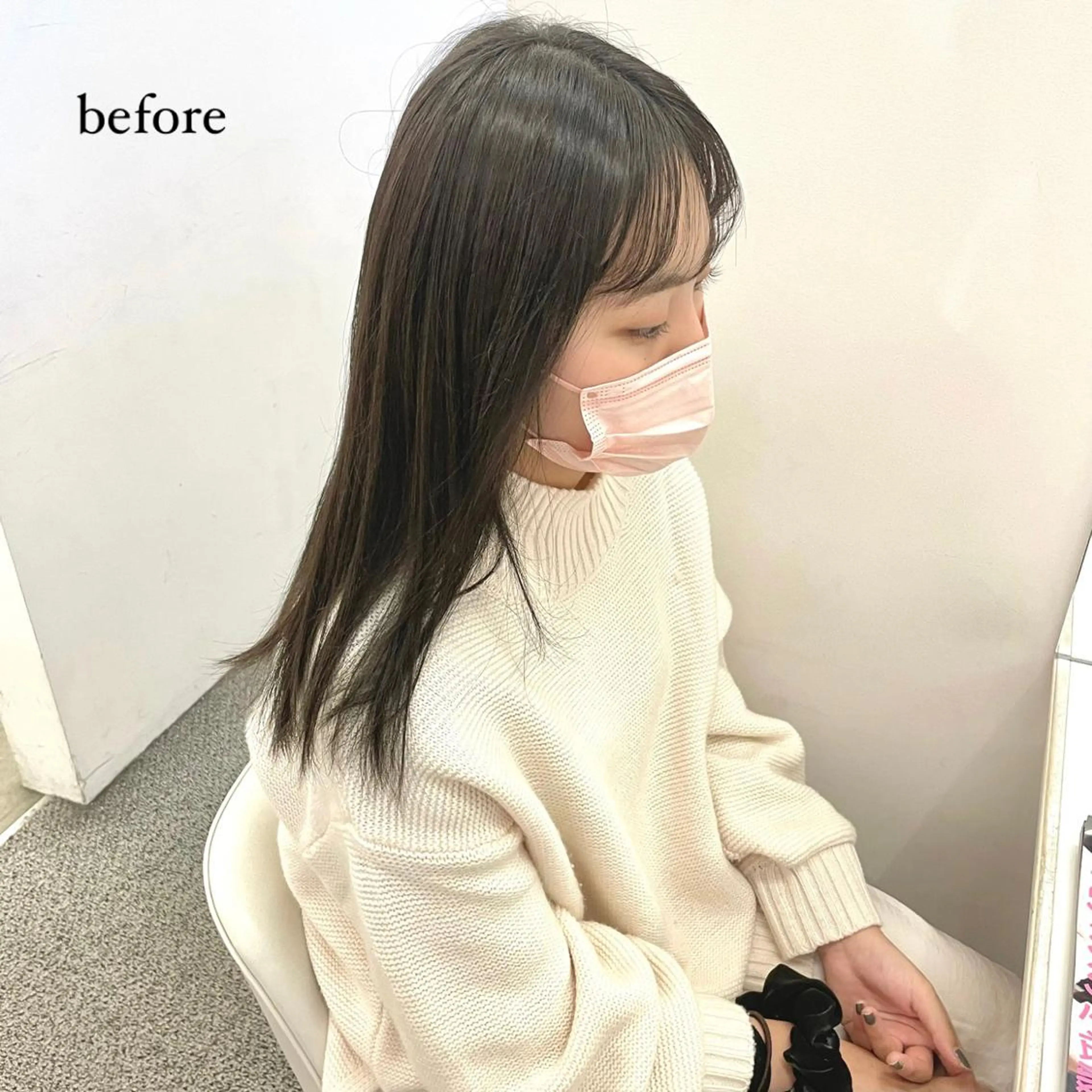 ロング カラー ヘアアレンジ ミストバング ブリーチ  フェイスフレーミング 顔周りカット Sana/ 耳ツボ/インナーのヘアスタイル