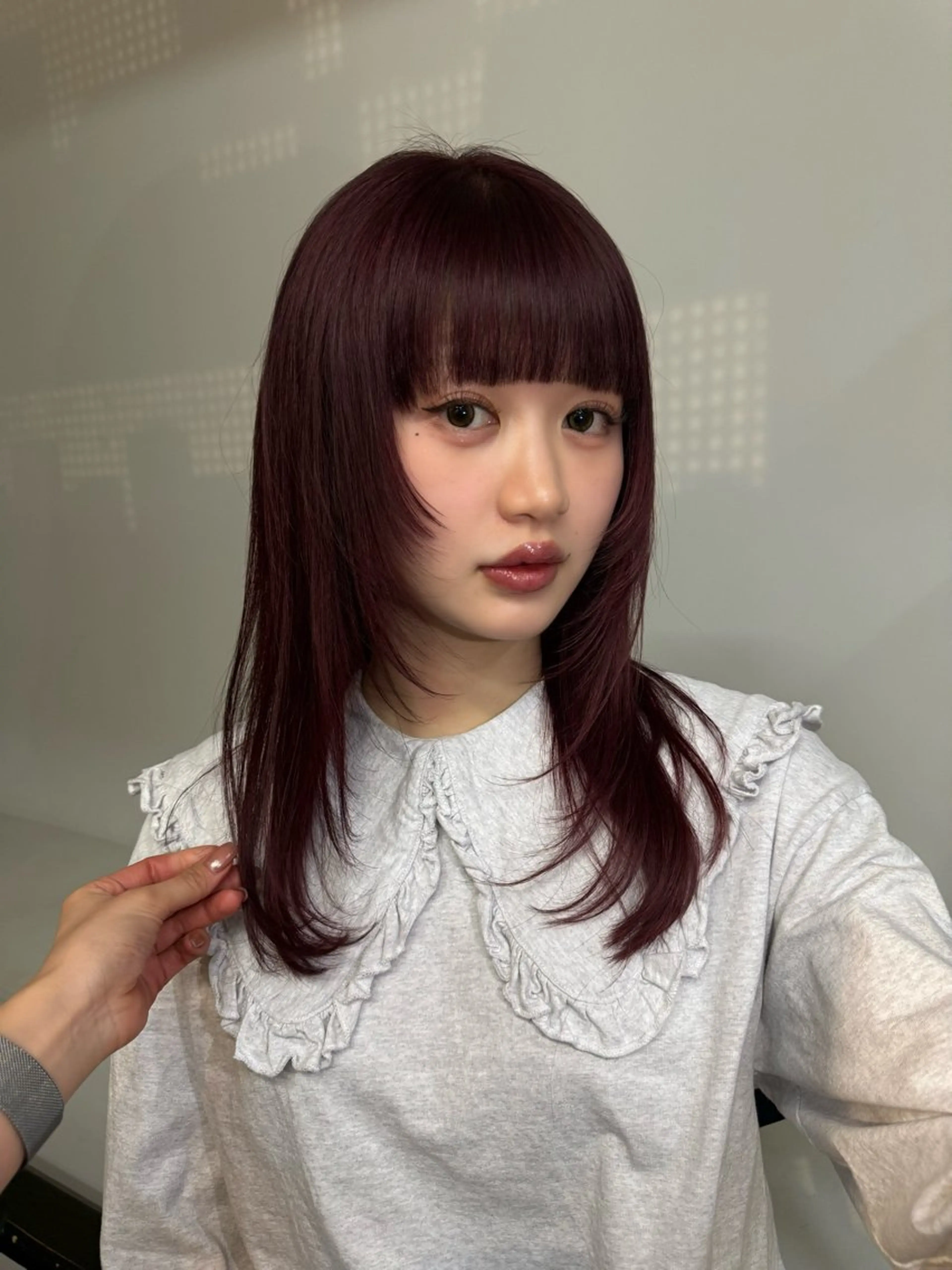 セミロング ヘアカラー ブリーチ/艶カラー 🫧/ユーナのヘアスタイル