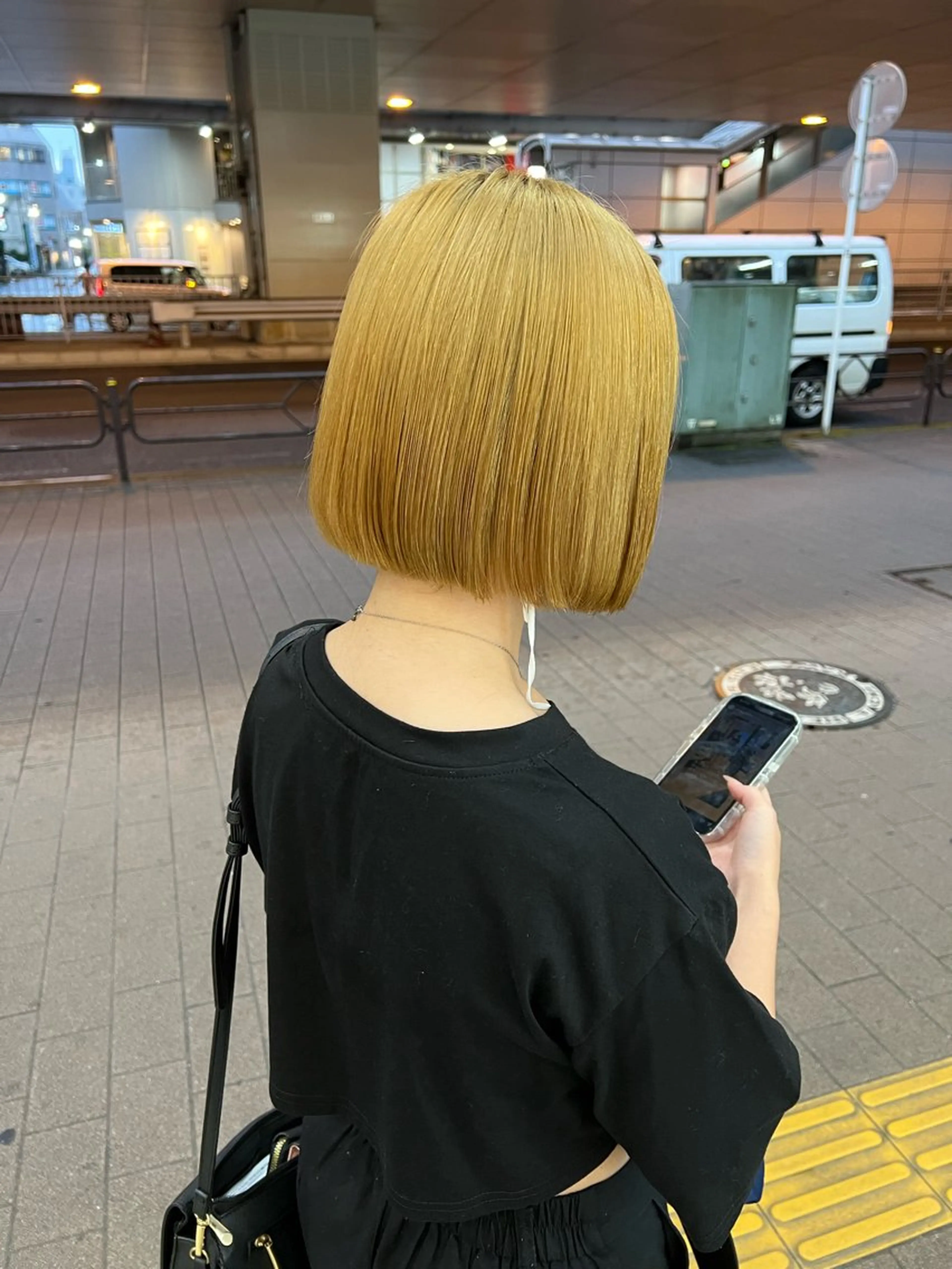 ショート カット 縮毛矯正 韓国ボブ/縮毛矯正 /レイヤーカットのヘアスタイル