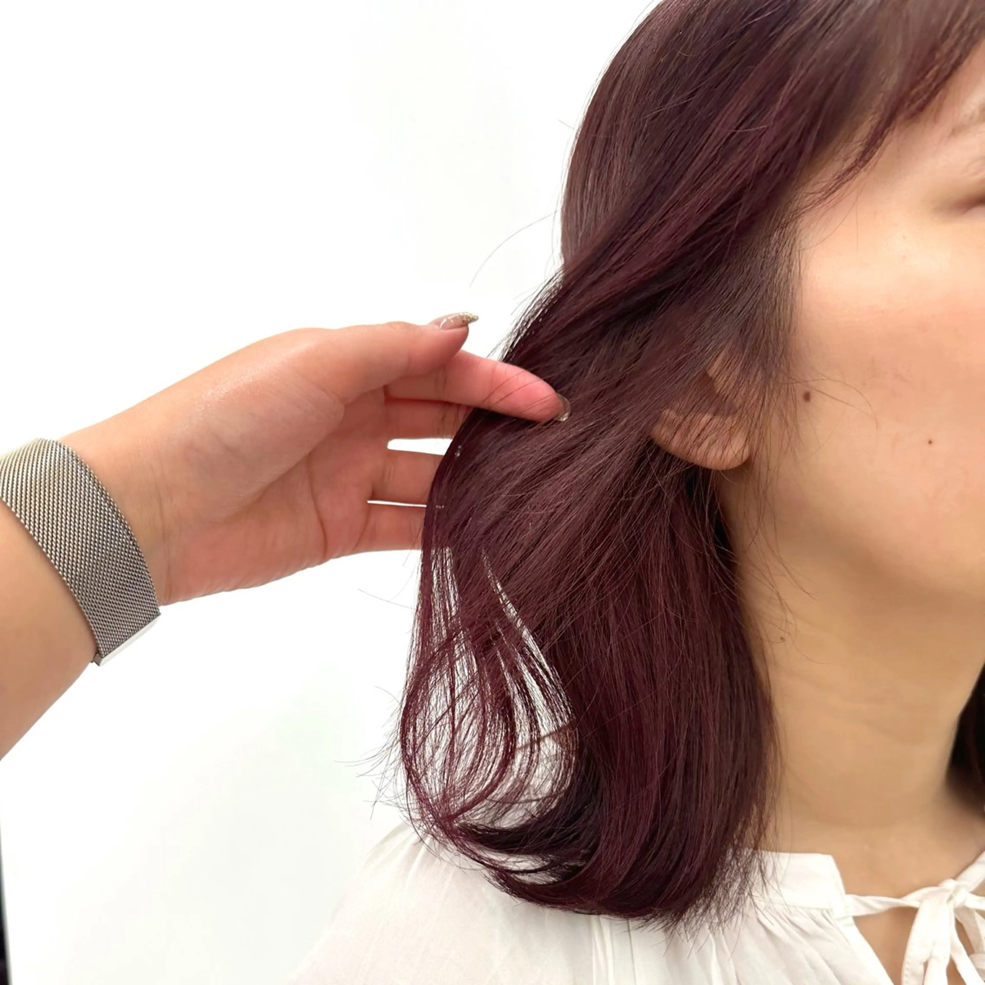 ミディアム カラー 顔まわりカット/艶髪 カラー✨けいとのヘアスタイル