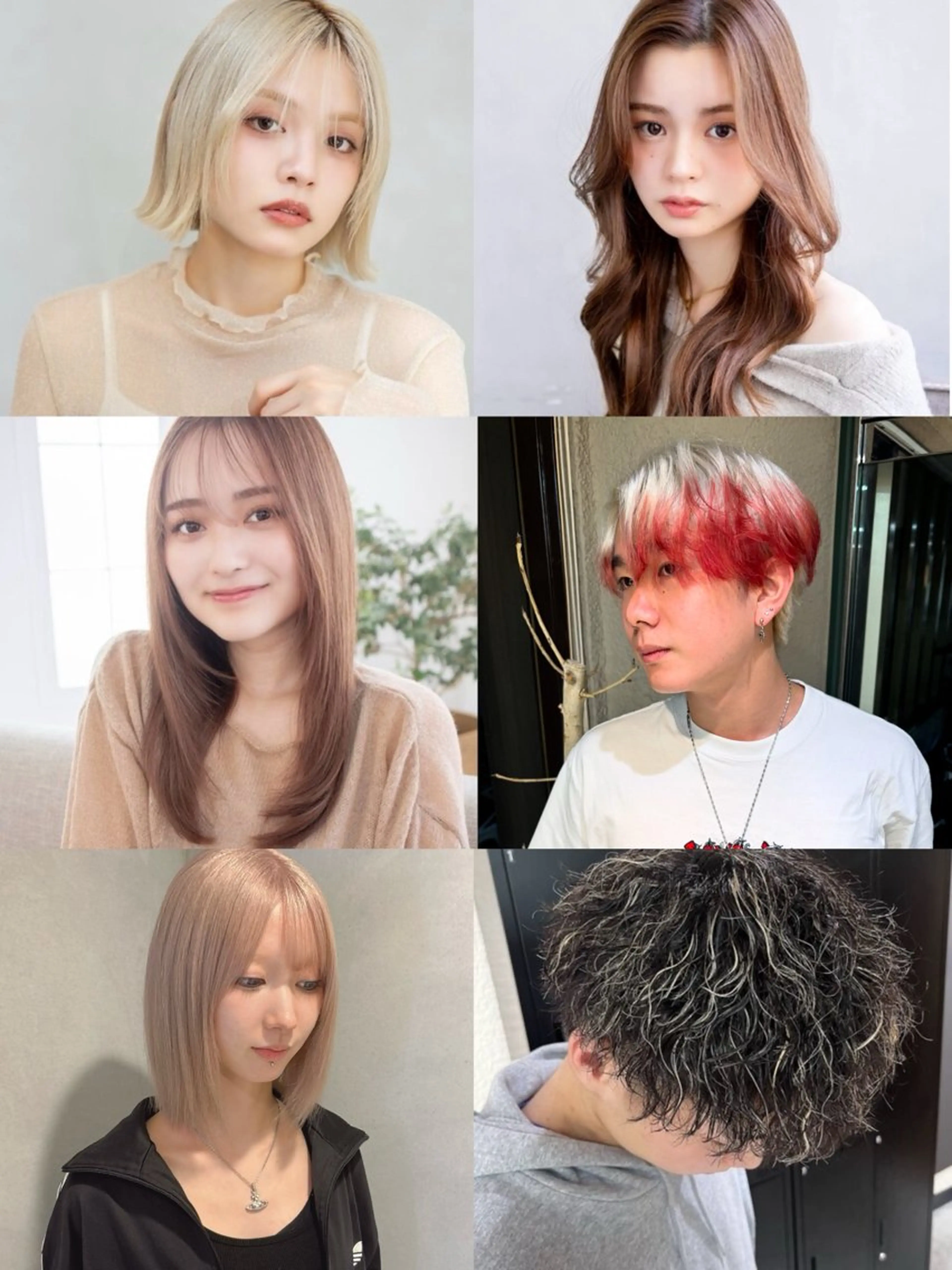 ミディアム カラー パーマ ☘️ハイトーン/ ベージュ/久保田 涼のヘアスタイル