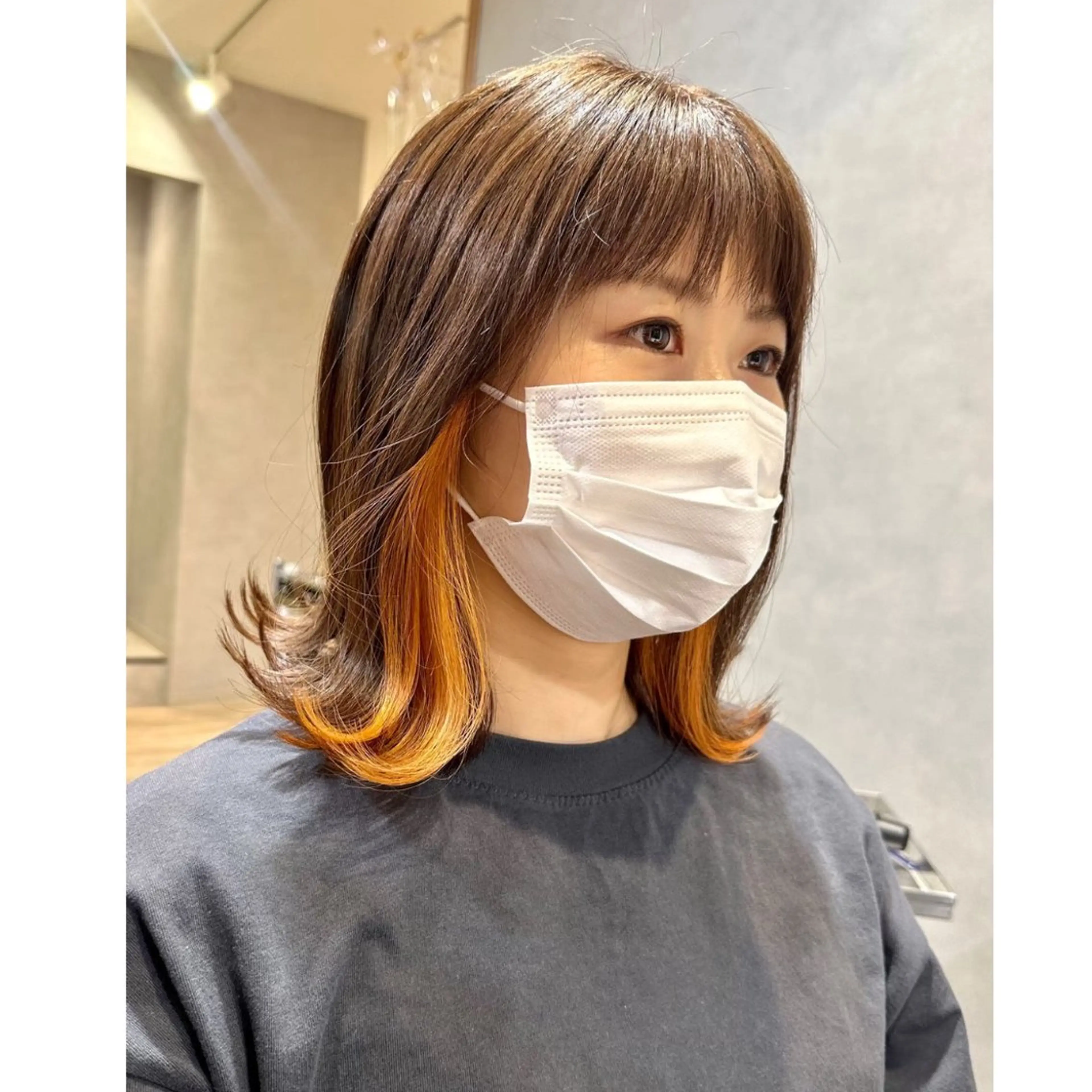 セミロング 🌷HARU 暖色/ヘアセット🫧のヘアスタイル