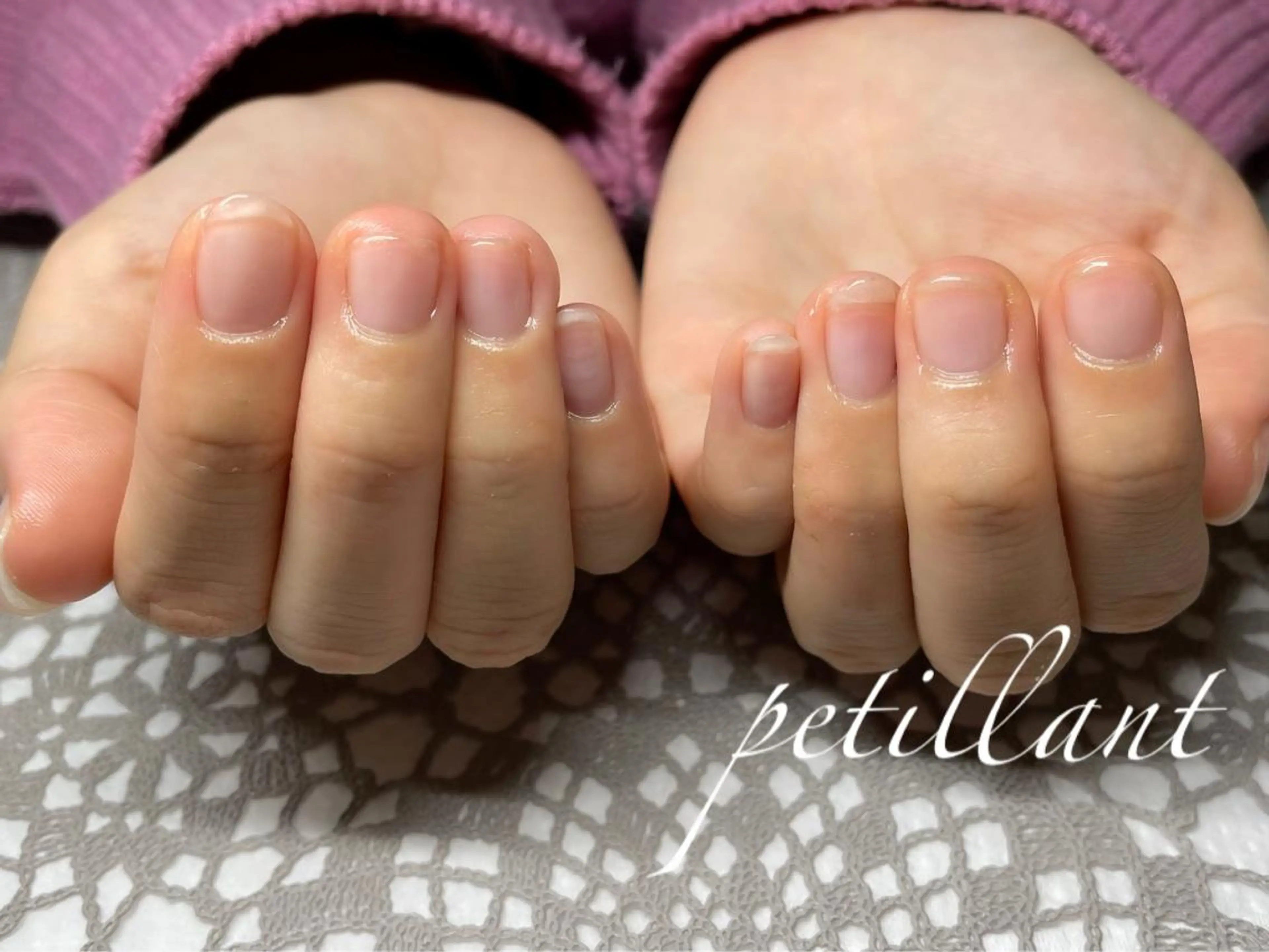 ネイル クリアネイル 長さ出し ジェルネイル petillant所属・nail salon petillantのネイルデザイン