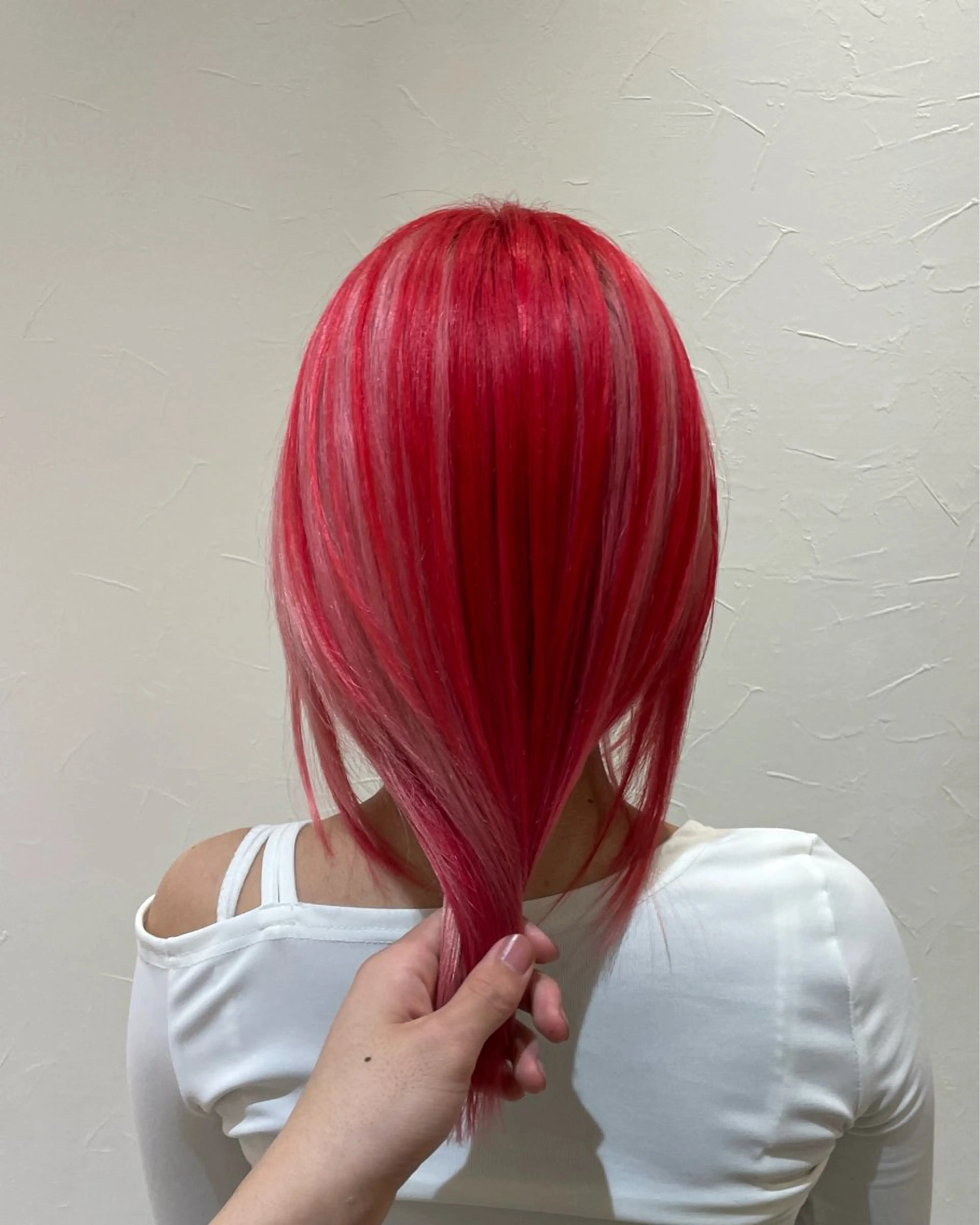 セミロング カラー こだわりハイトーン/ ケアブリーチ/岸のヘアスタイル