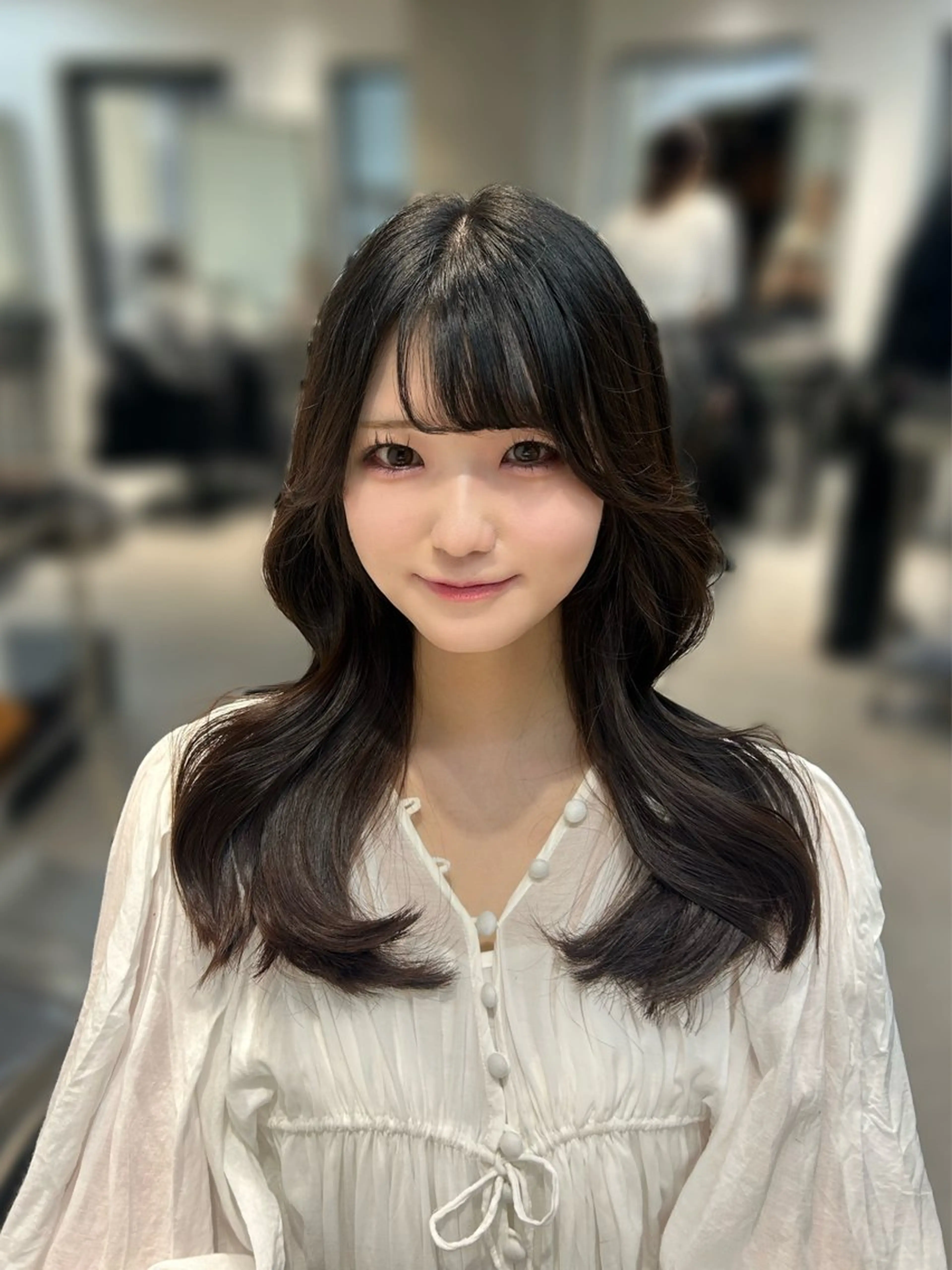 ロング ninaアイドル前髪 ×透明感🎀のヘアスタイル