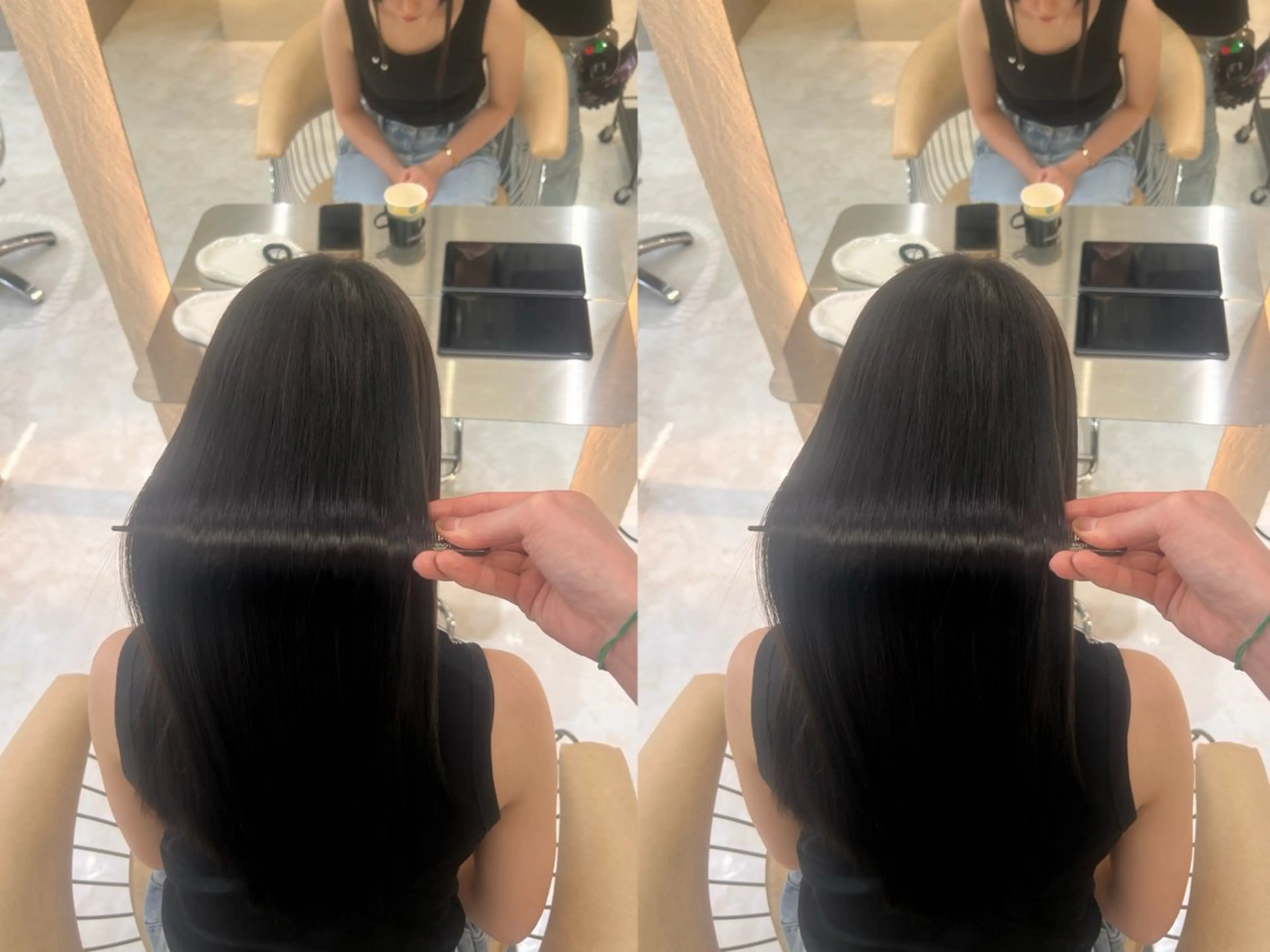 セミロング 髪質改善 トリートメント カット トリートメント 💕韓国レイヤー× 髪質改善　宮内諒のヘアスタイル