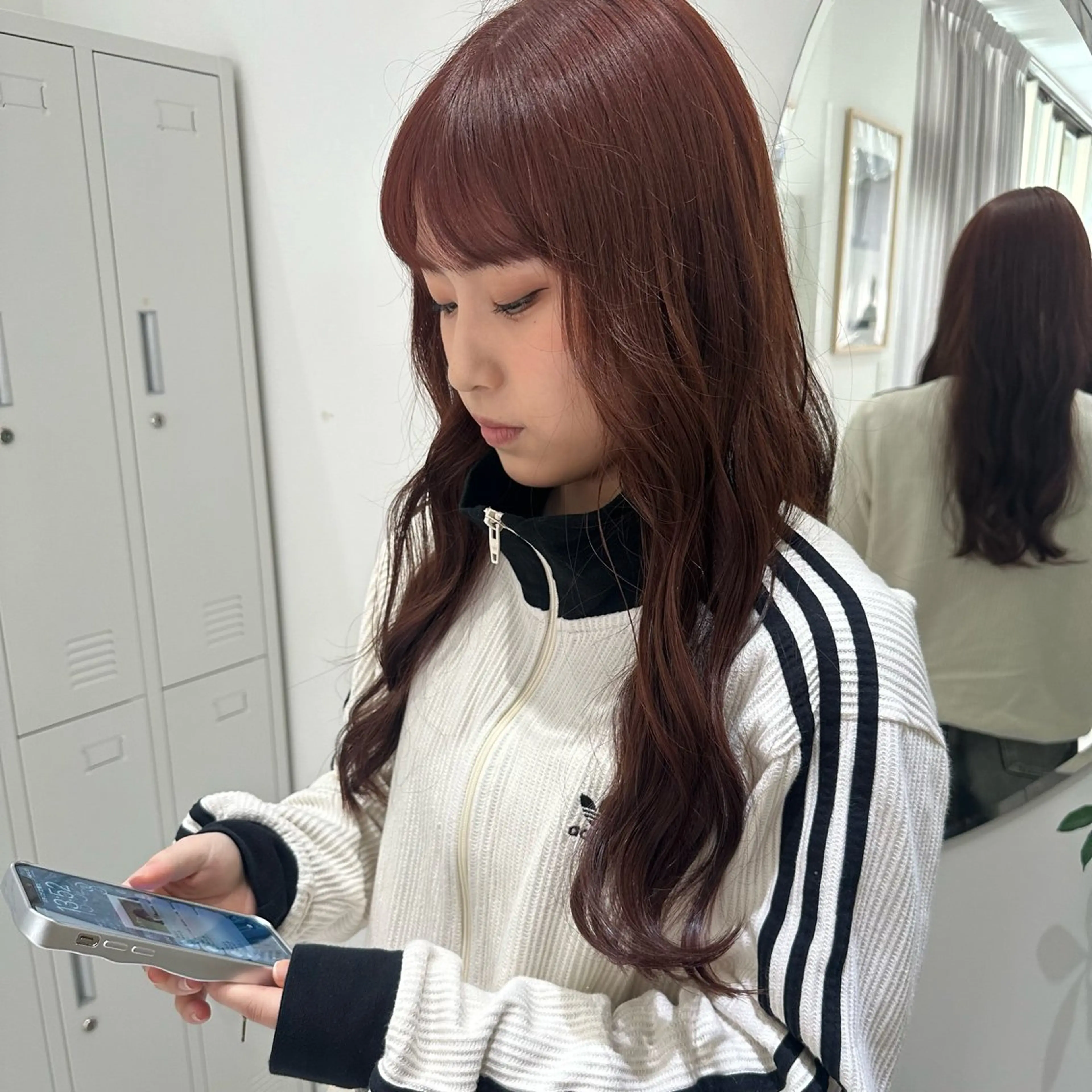 カラー カット ヘアカラー 韓国ヘア/艶髪ロング グレージュ/kanaのヘアスタイル