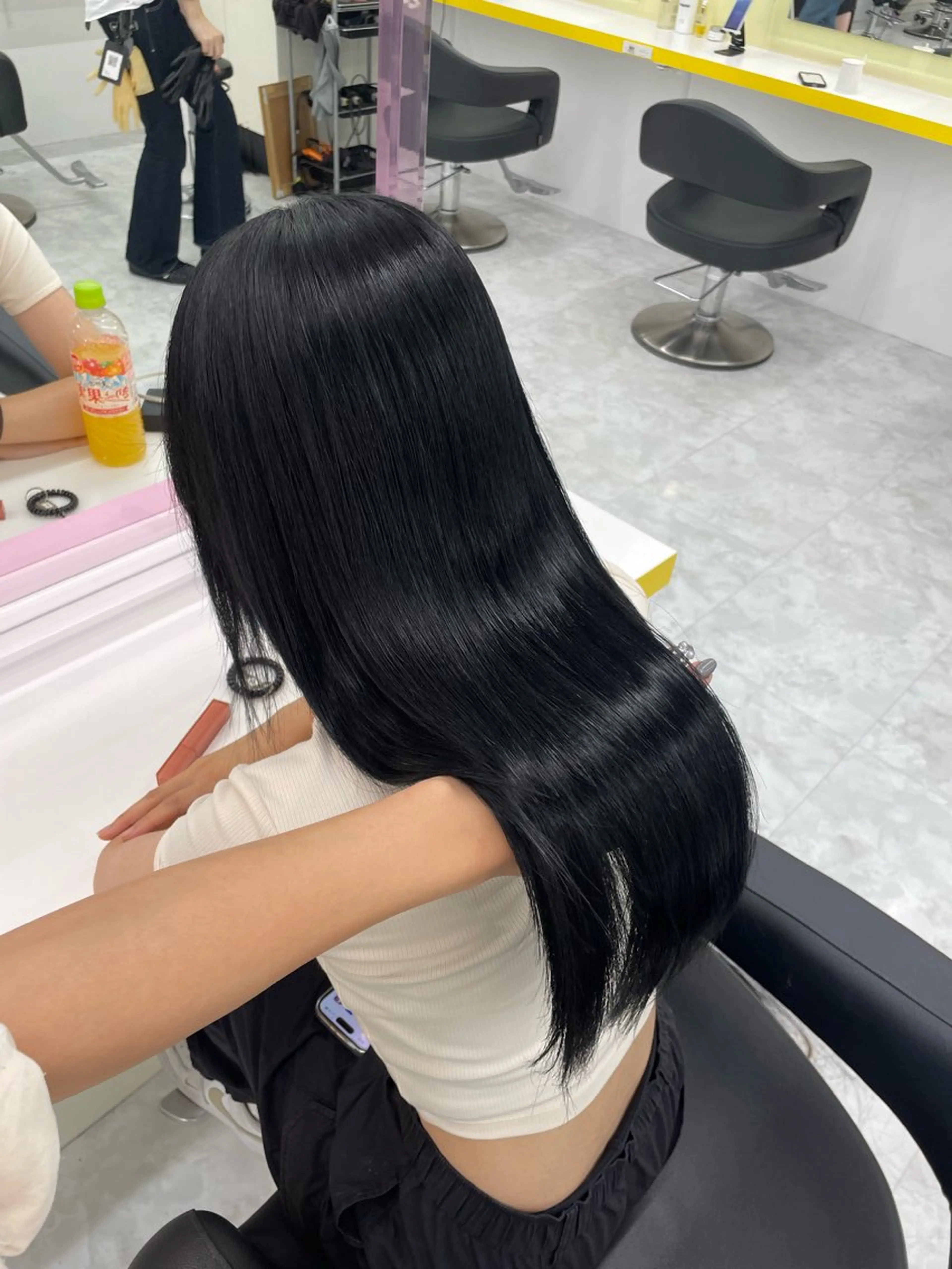 ロング カラー ヘアカラー トリートメント ヘッドスパ ヘアセット 🦋色落ち綺麗カラー メンズYUZU🦋‪のヘアスタイル