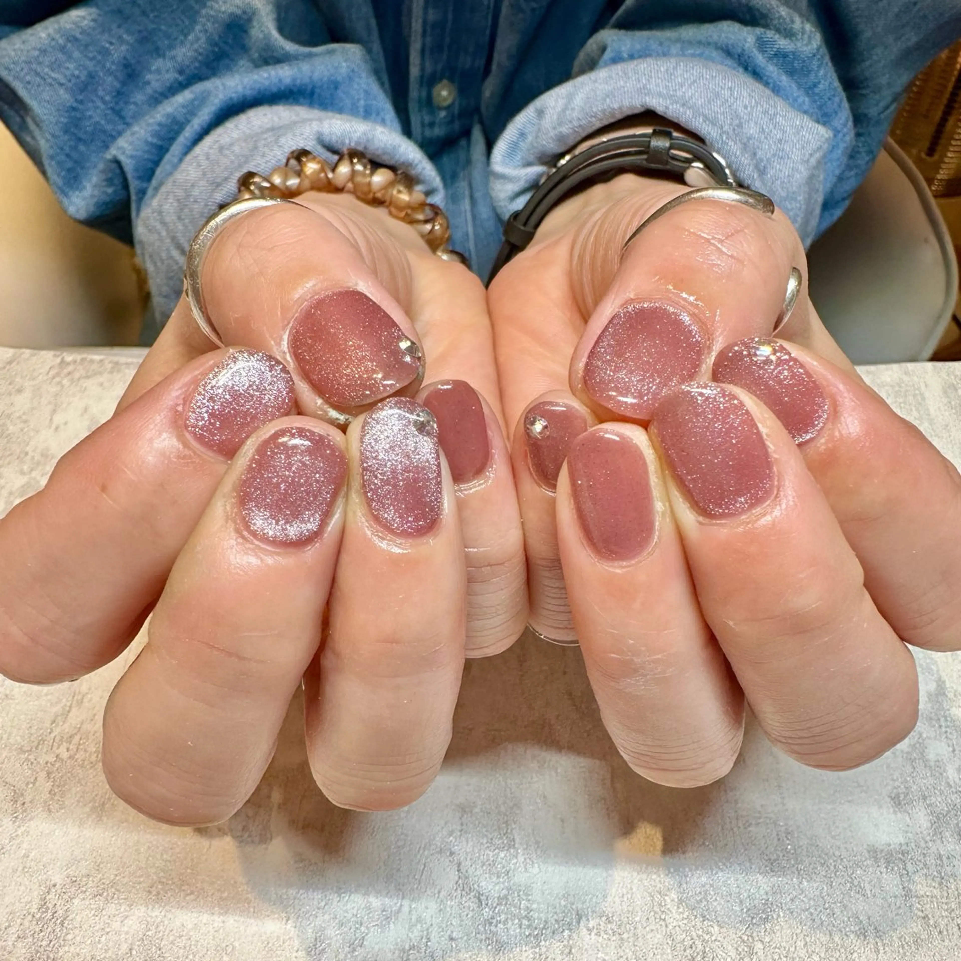 ネイル ストーンネイル ハンドネイル Tocowaka マエダのネイルデザイン