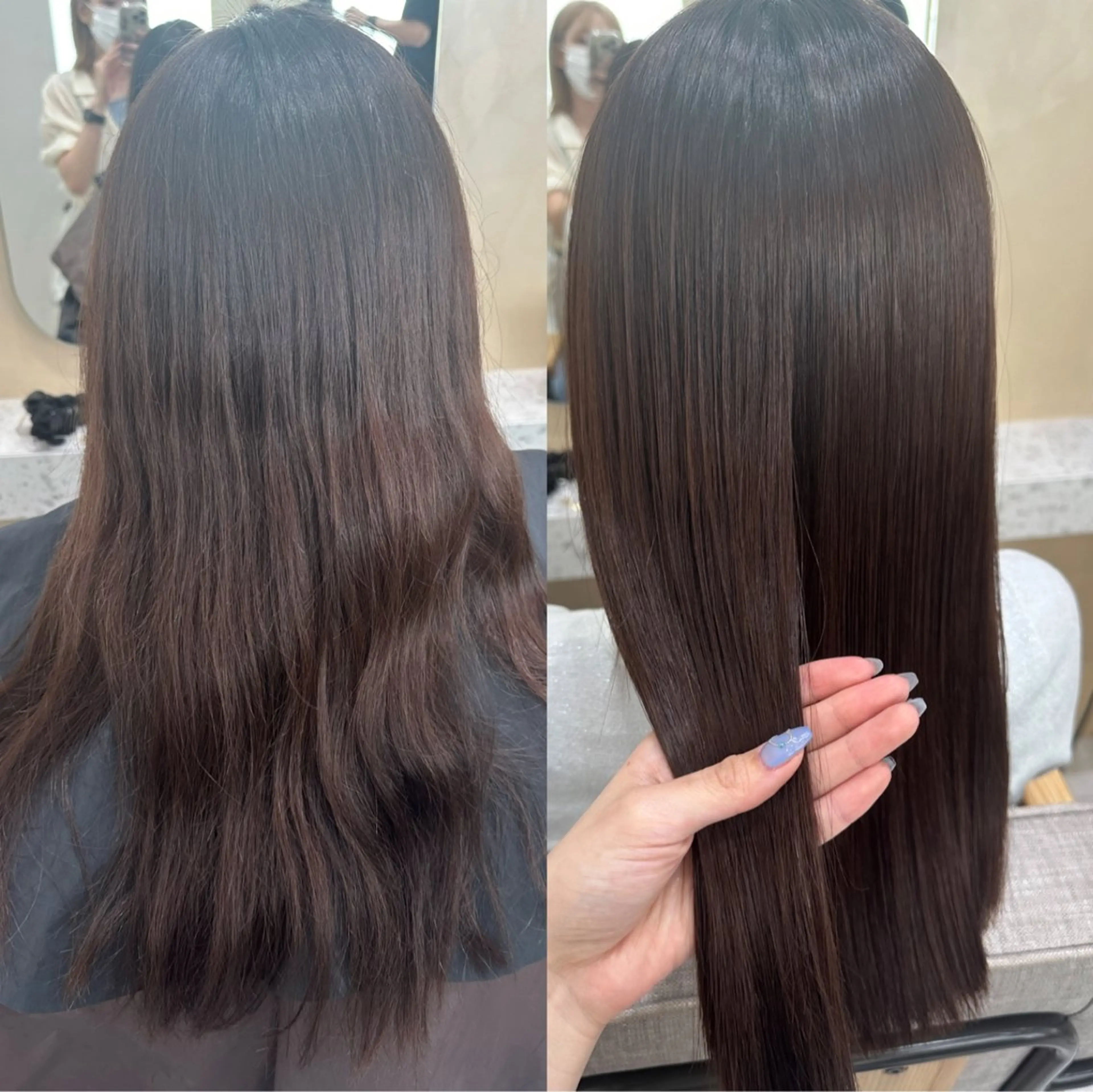 セミロング カット 縮毛矯正 トリートメント 🌜美髪矯正/艶髪 /ボブ/こころ🌛のヘアスタイル