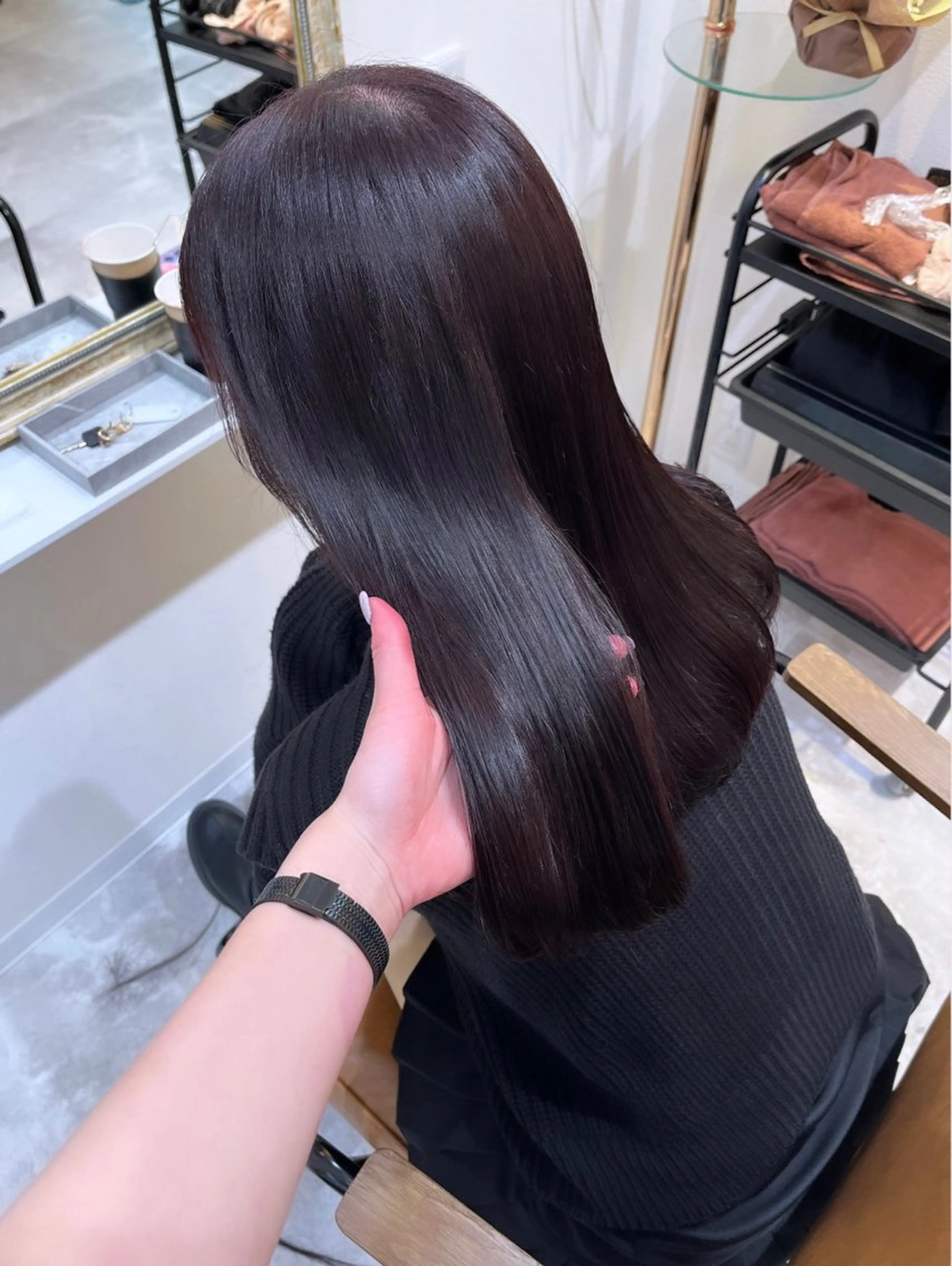 セミロング カラー ヘアカラー トリートメント 梅田/髪質改善カラー ❄︎ mikiのヘアスタイル