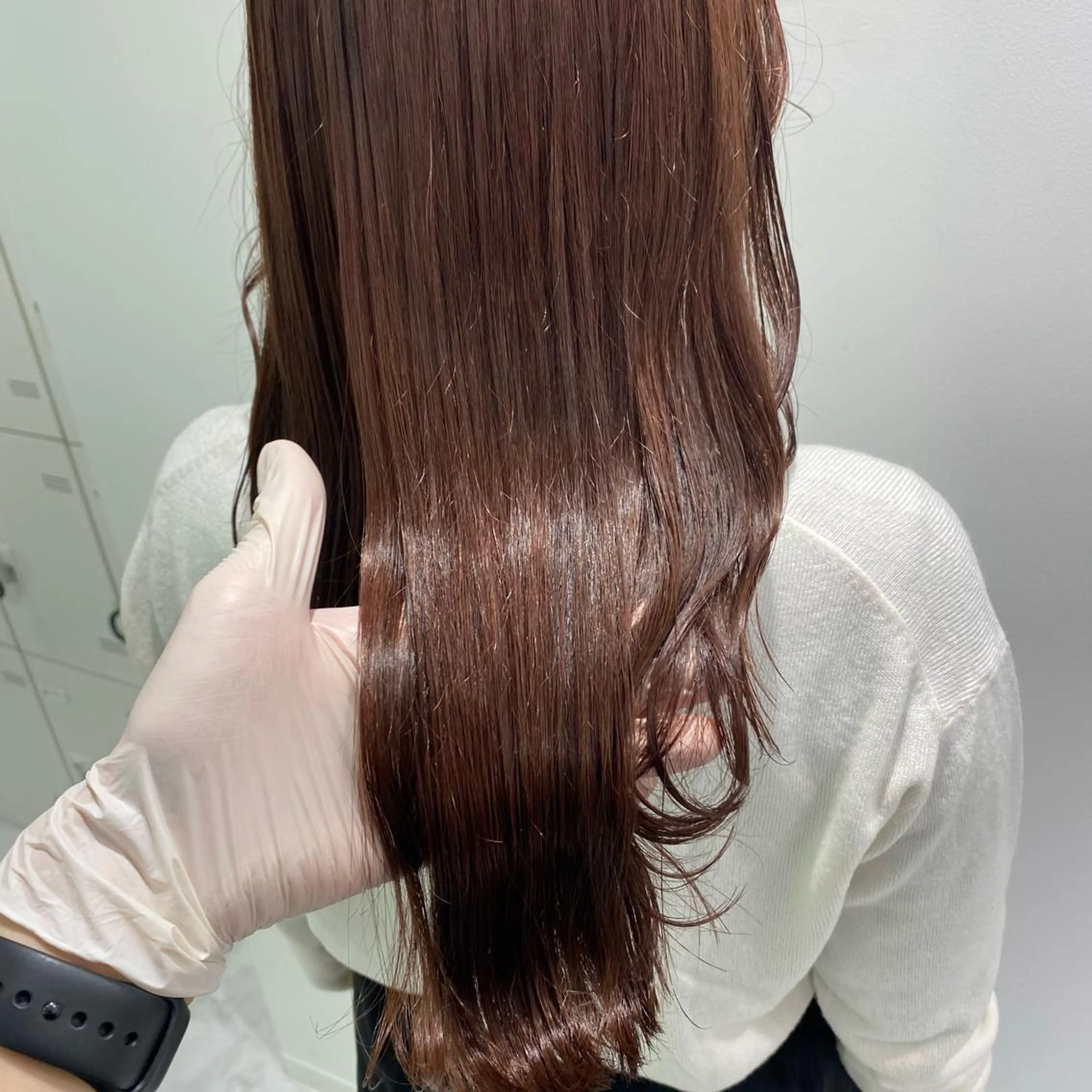 セミロング カラー パーマ ヘアアレンジ ネイル マツエク・マツパ 韓国風ベージュ🤎 赤みなし🌿横浜🤎のヘアスタイル